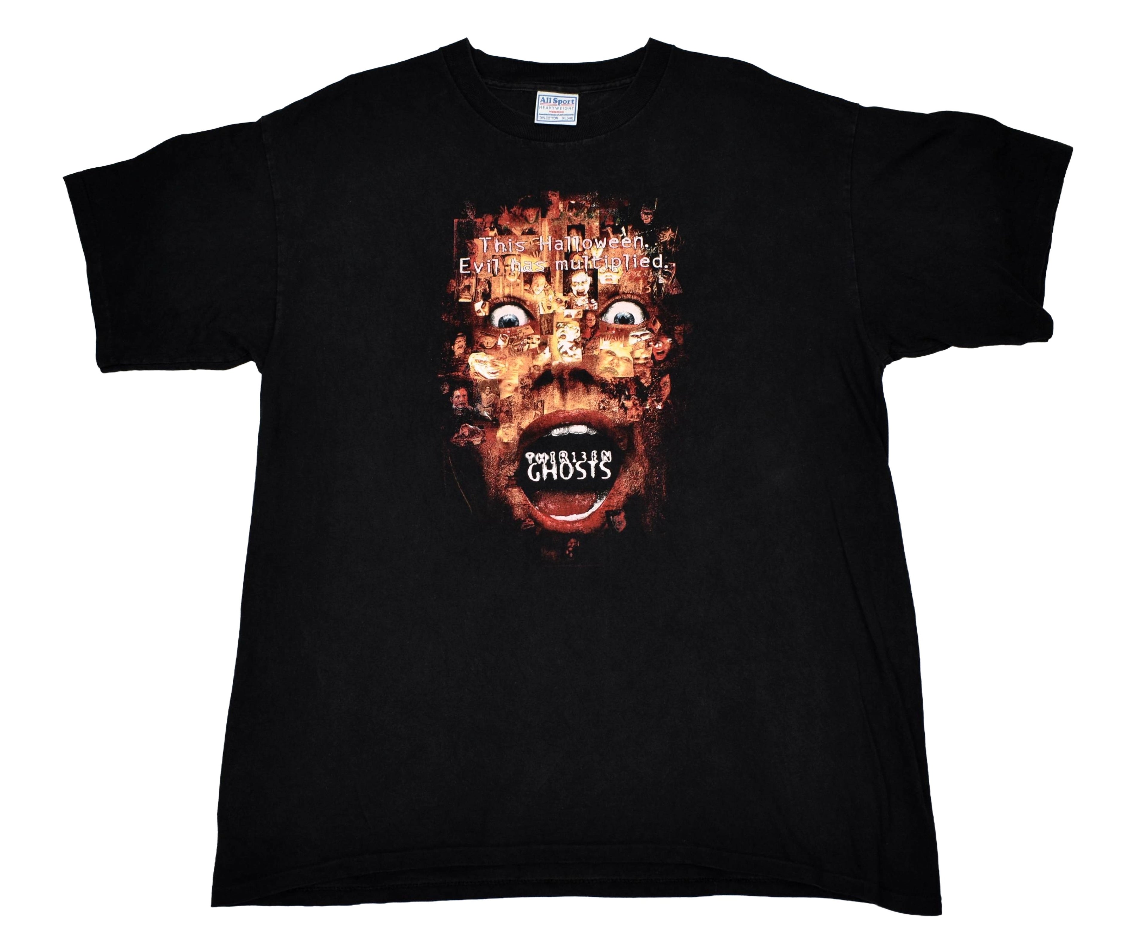 2001 thir13en ghosts vintage glow in the dark classic y2k horror movie t-shirt