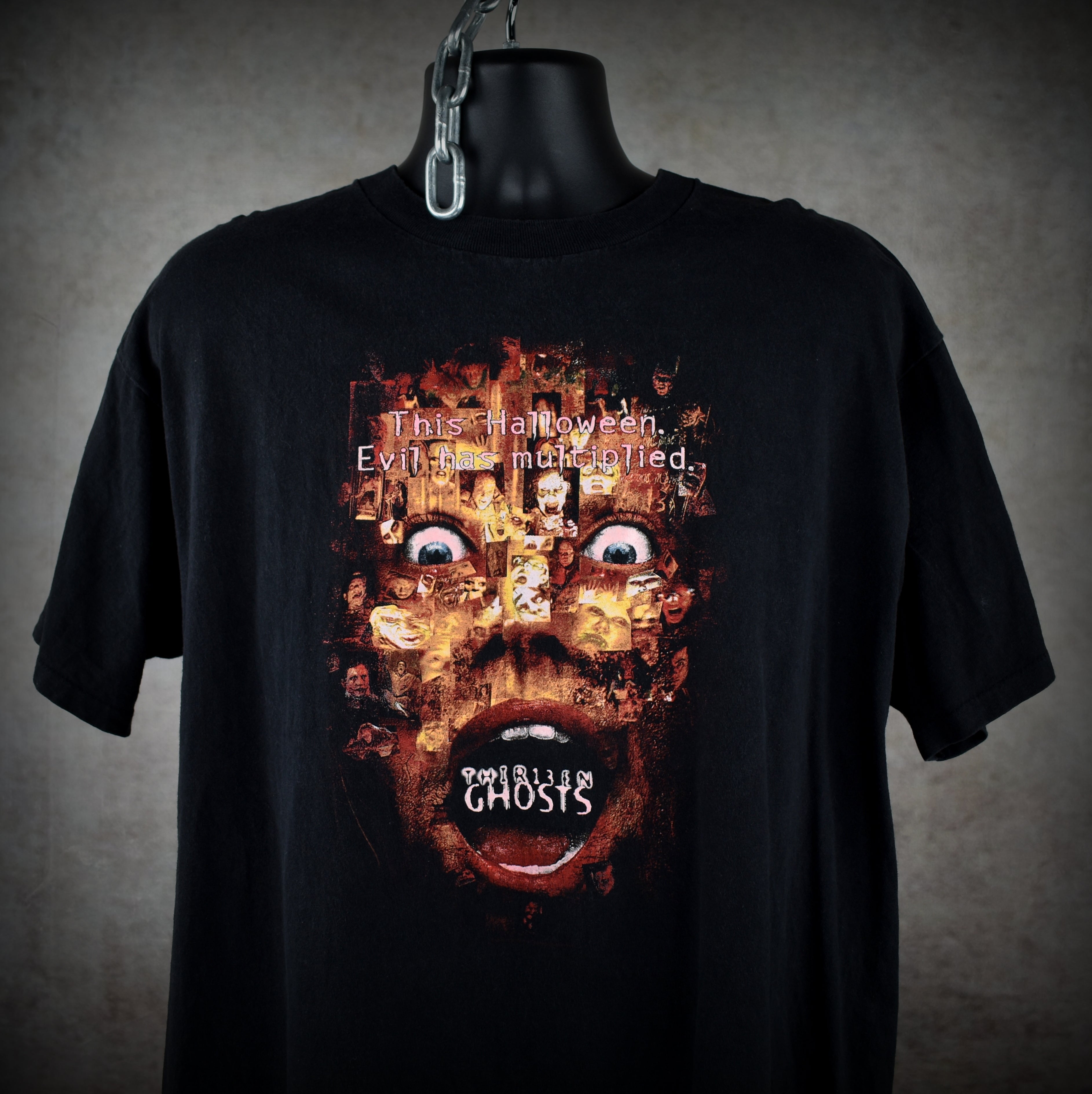 2001 thir13en ghosts vintage glow in the dark classic y2k horror movie t-shirt
