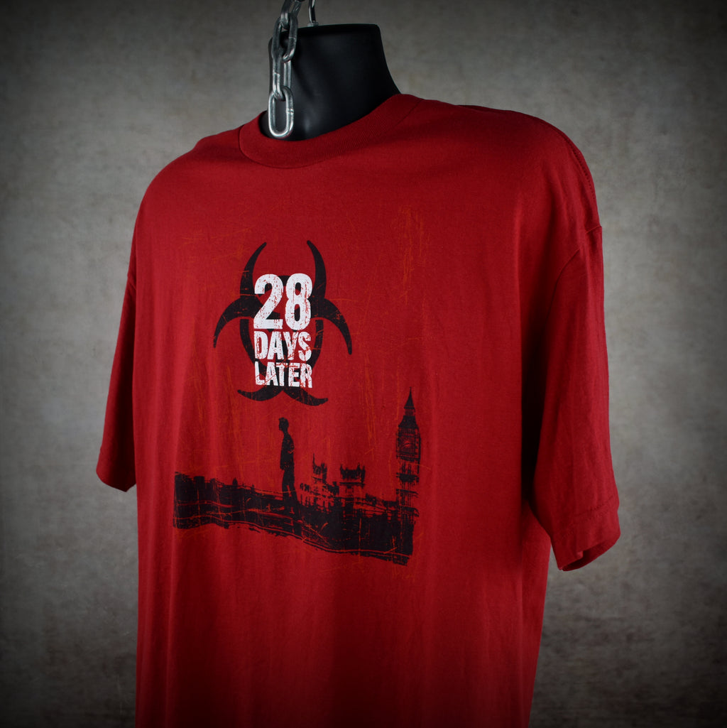 2003 28 days later vintage danny boyle  classic y2k post-apocalyptic horror movie t-shirt