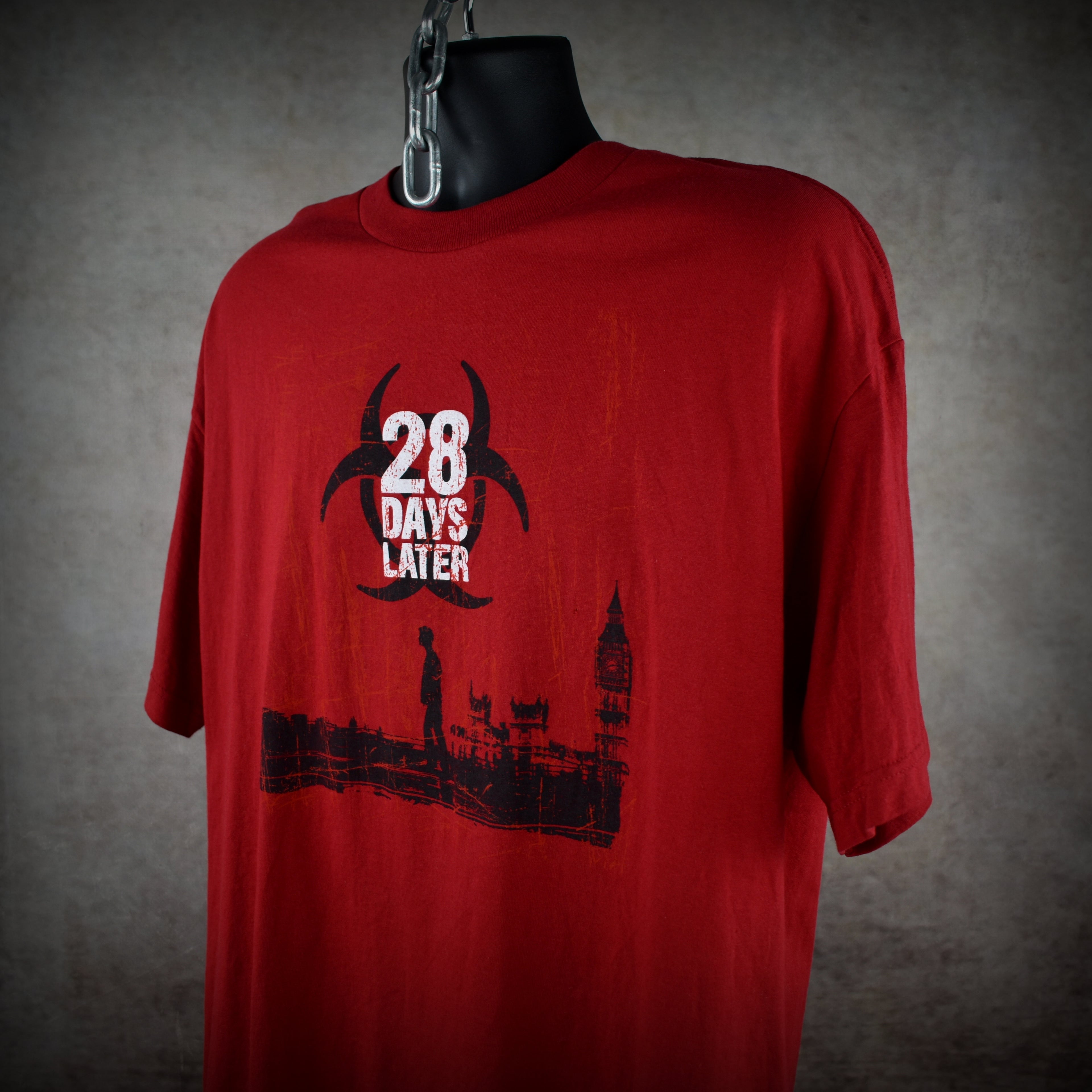 2003 28 days later vintage danny boyle  classic y2k post-apocalyptic horror movie t-shirt