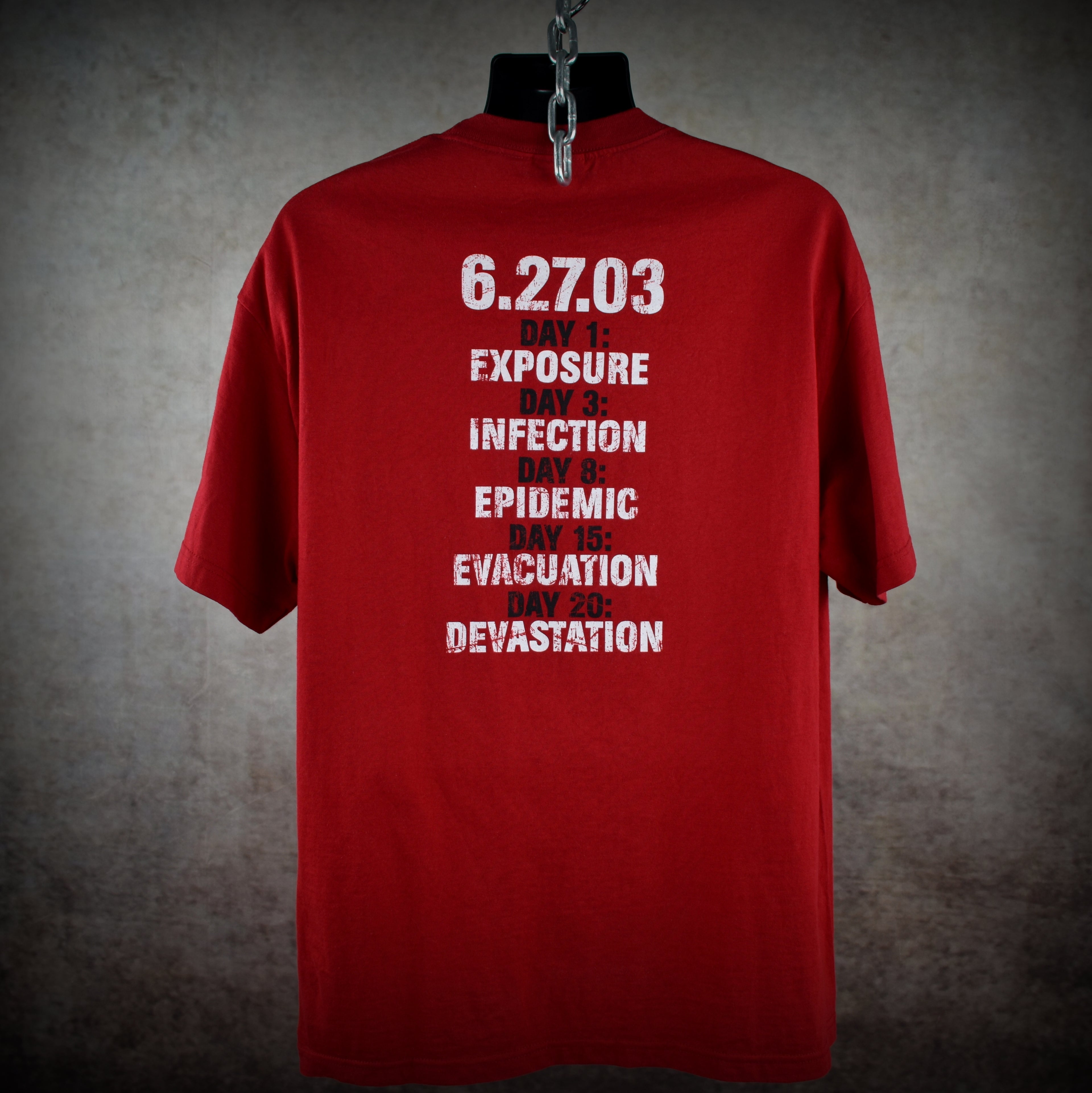 2003 28 days later vintage danny boyle  classic y2k post-apocalyptic horror movie t-shirt
