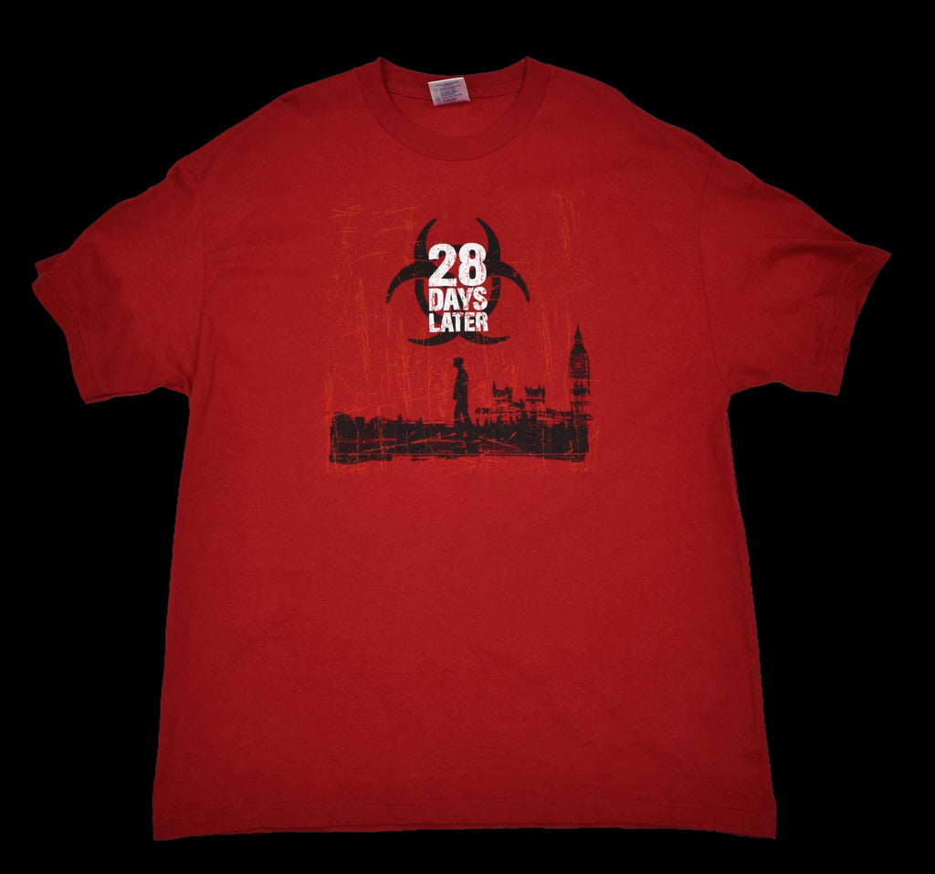 2003 28 days later vintage danny boyle  classic y2k post-apocalyptic horror movie t-shirt