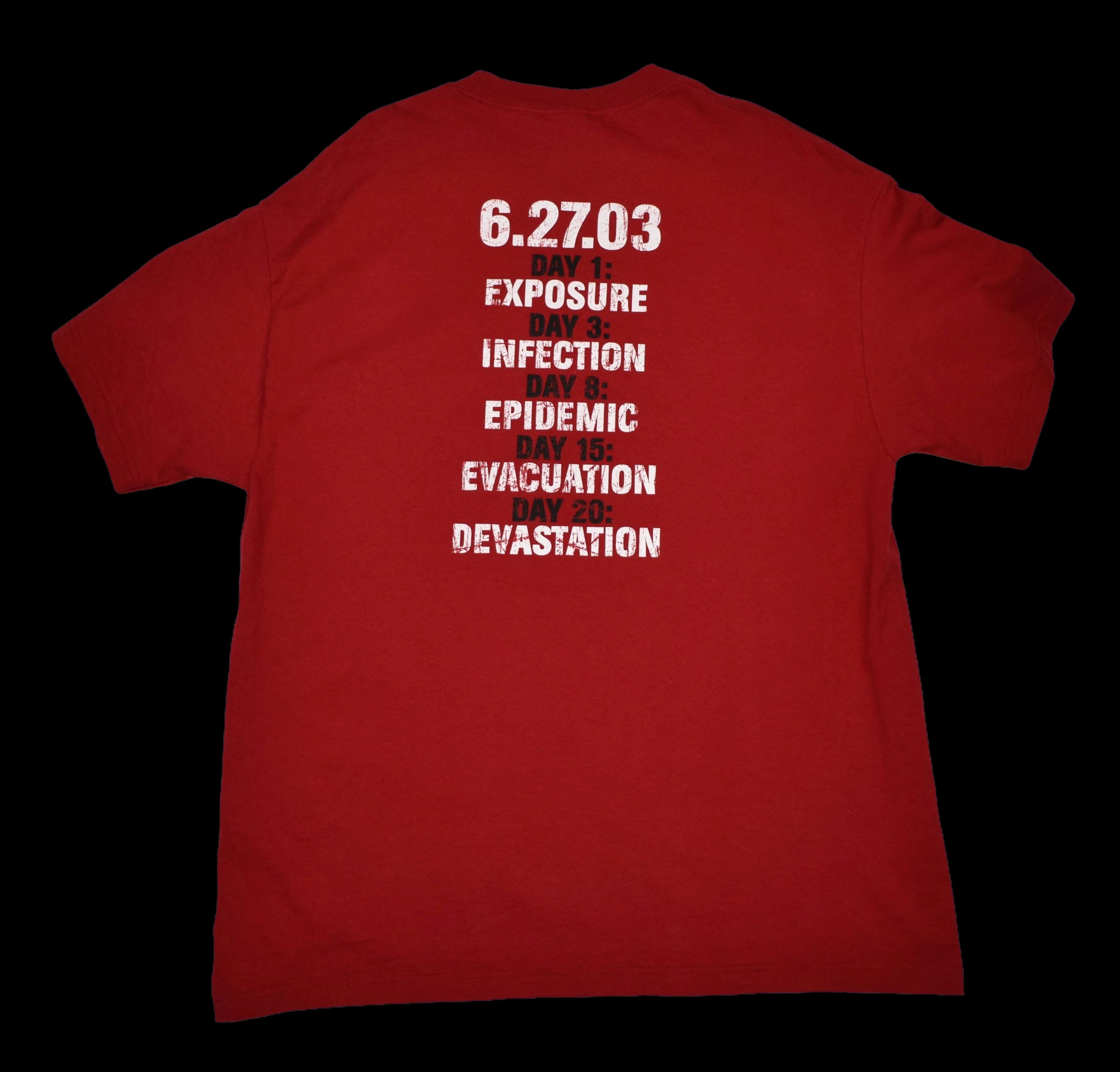 2003 28 days later vintage danny boyle  classic y2k post-apocalyptic horror movie t-shirt