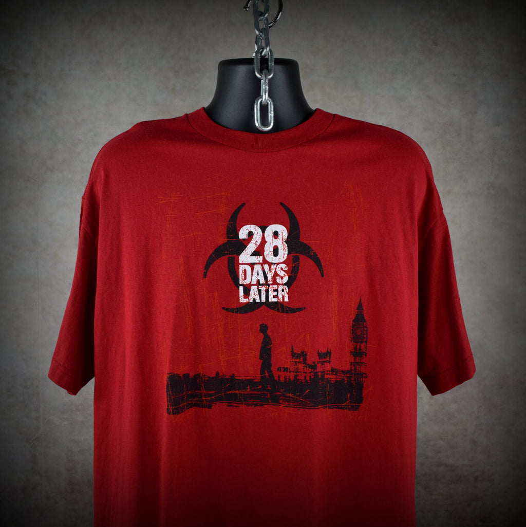 2003 28 days later vintage danny boyle  classic y2k post-apocalyptic horror movie t-shirt