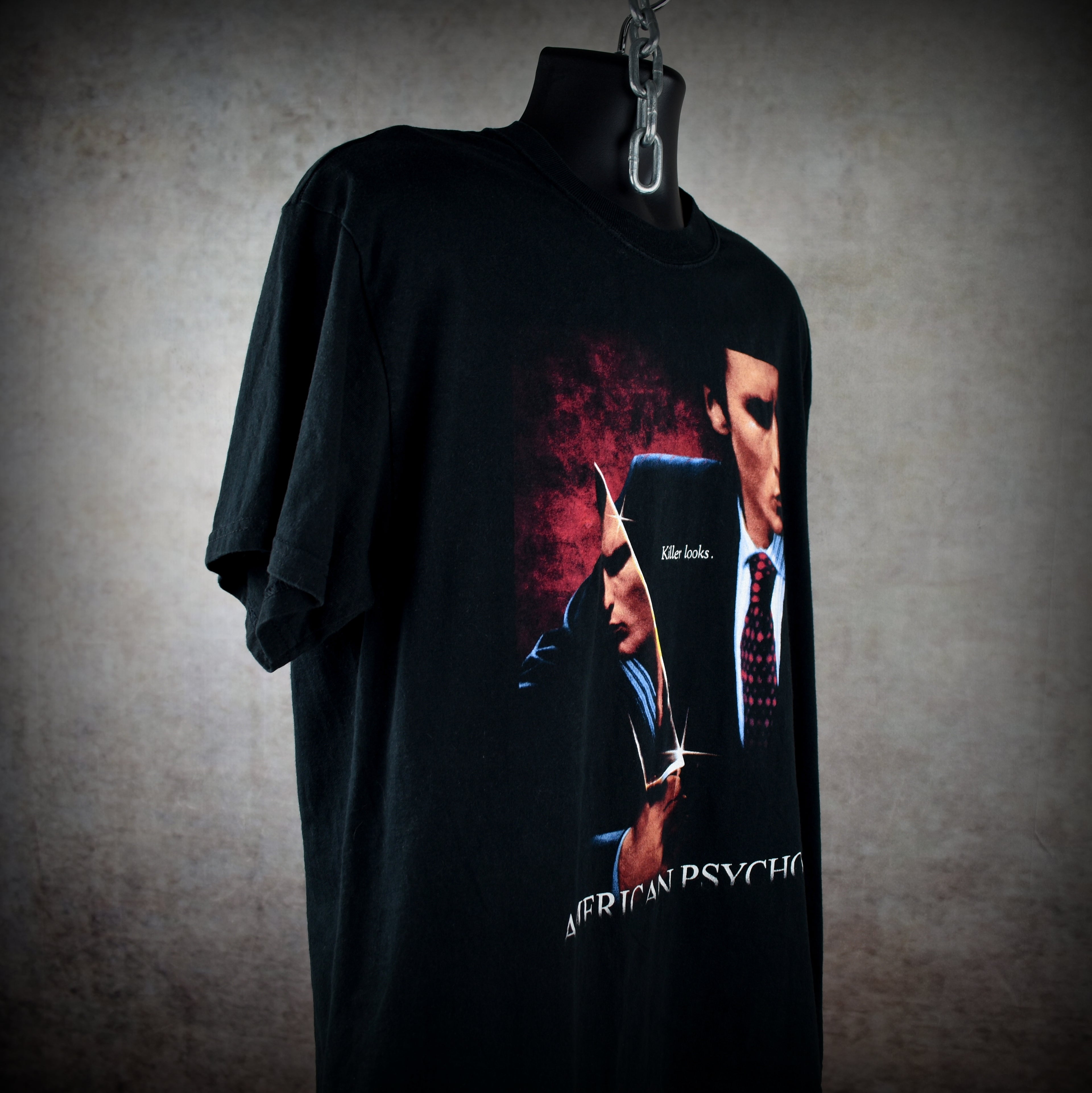 2000 american psycho vintage cult classic y2k satirical black comedy horror movie t-shirt