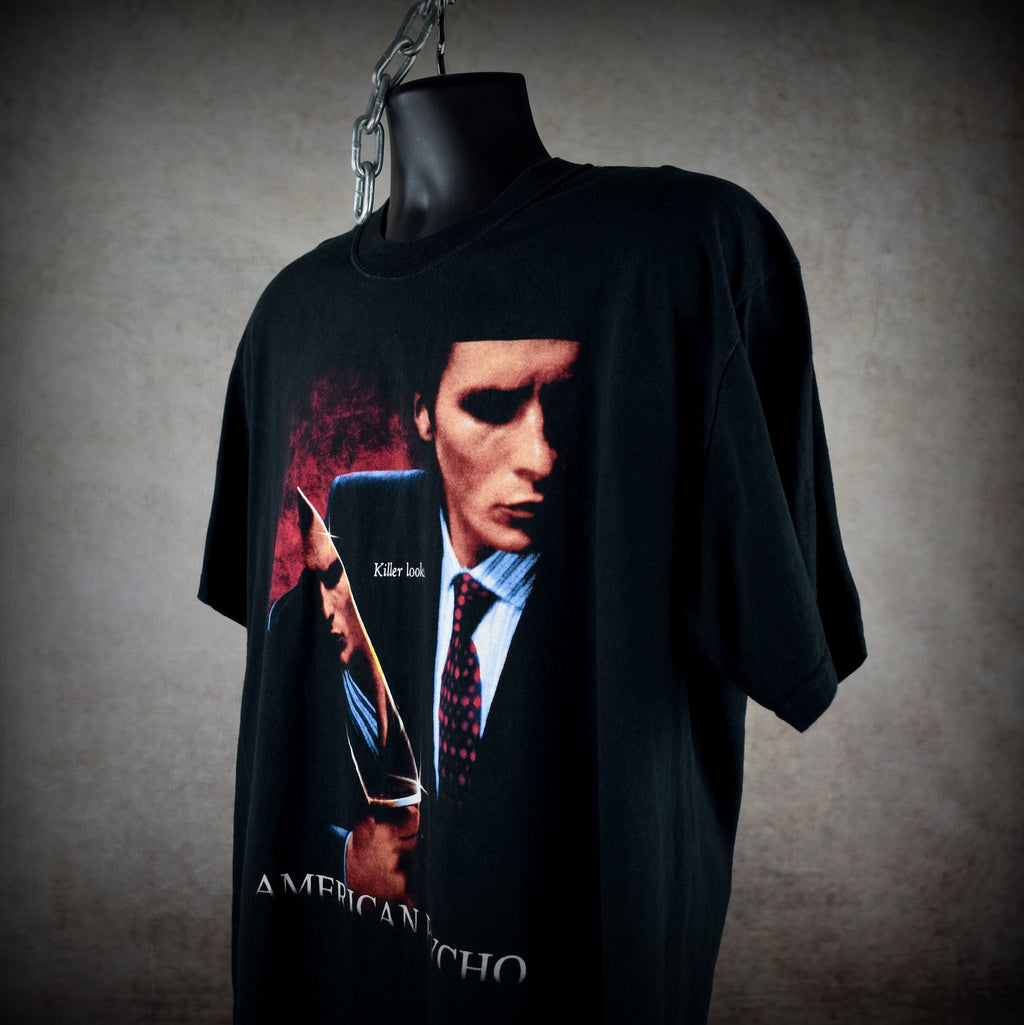 2000 american psycho vintage cult classic y2k satirical black comedy horror movie t-shirt