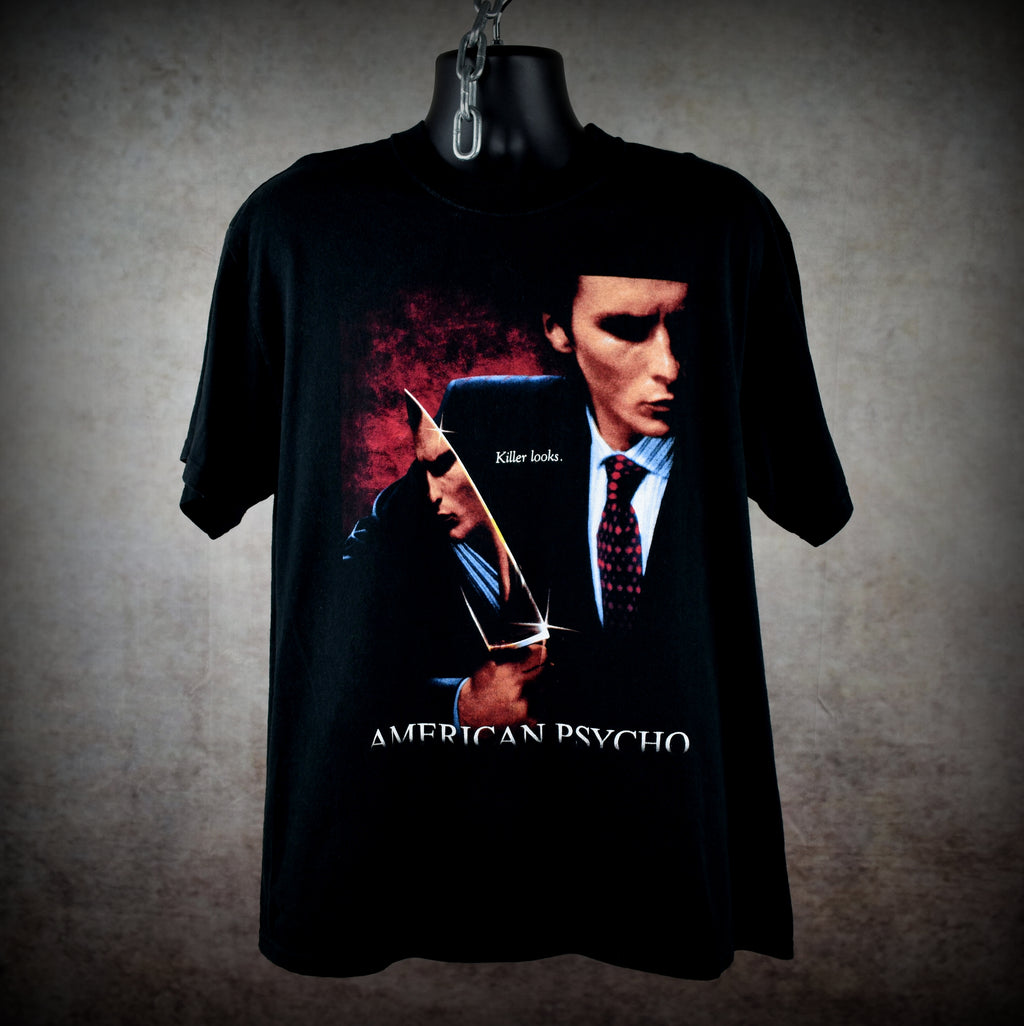 2000 american psycho vintage cult classic y2k satirical black comedy horror movie t-shirt