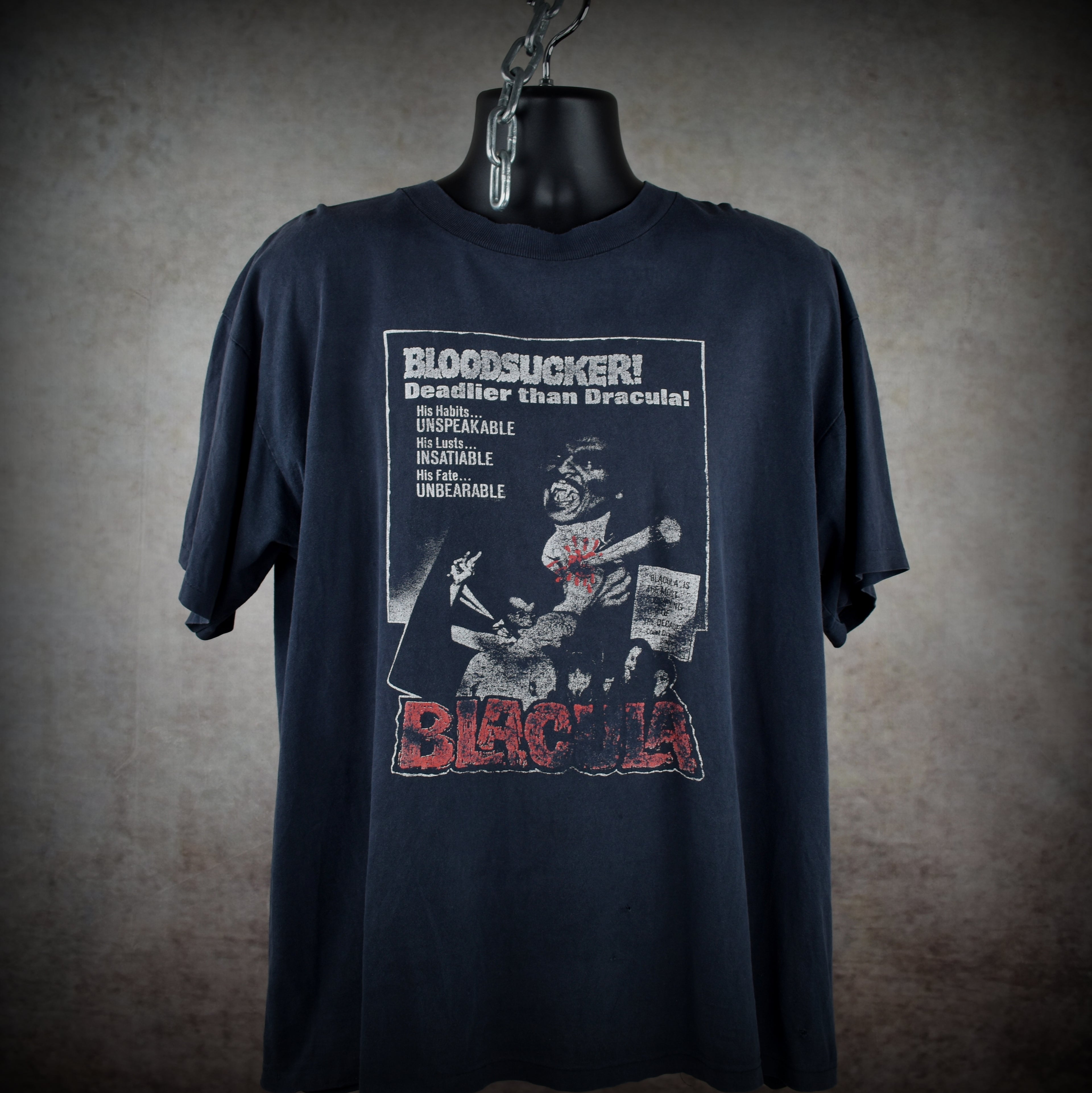 90s blacula vintage cult classic 1972 blaxploitation horror movie t-shirt