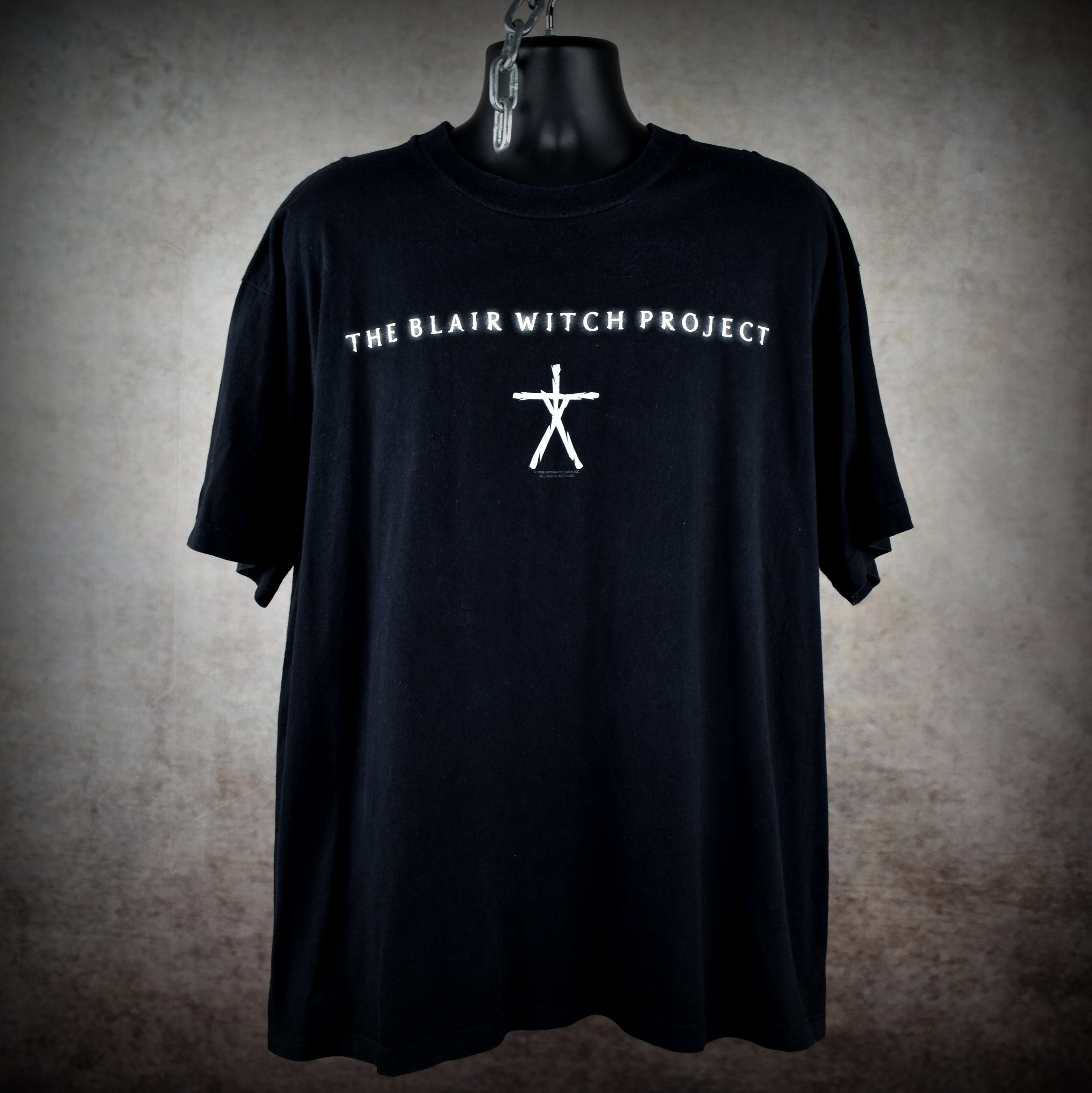 1999 the blair witch project vintage winterland brand groundbreaking found footage style horror movie t-shirt