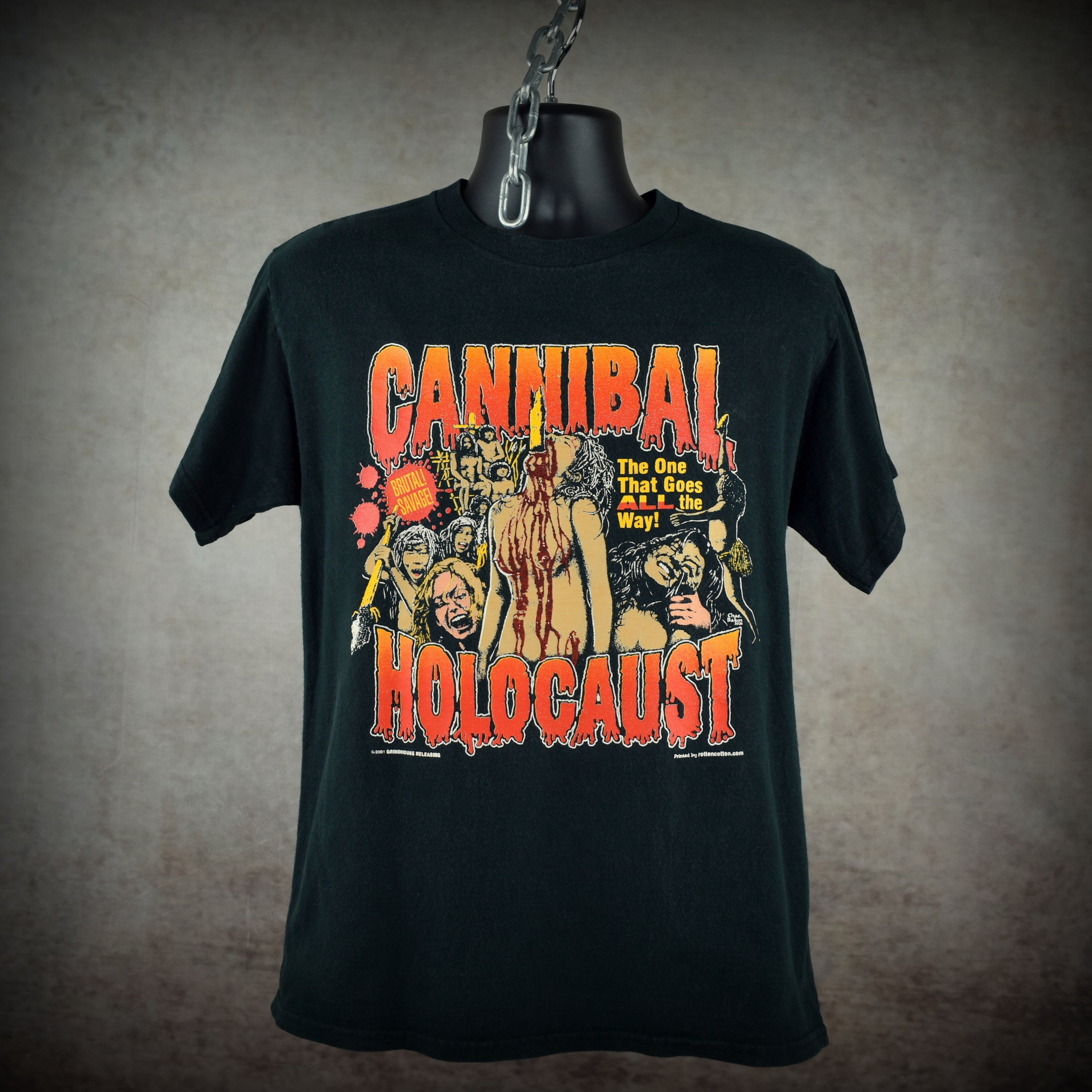 2001 cannibal holocaust vintage infamous cult classic italian horror movie north american tour t-shirt
