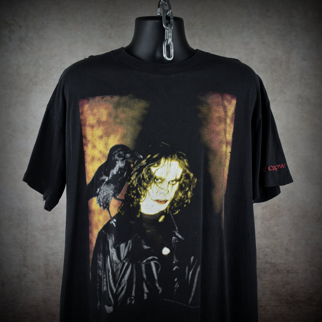 1994 the crow vintage iconic grunge era 90s dark fantasy gothic horror movie t-shirt