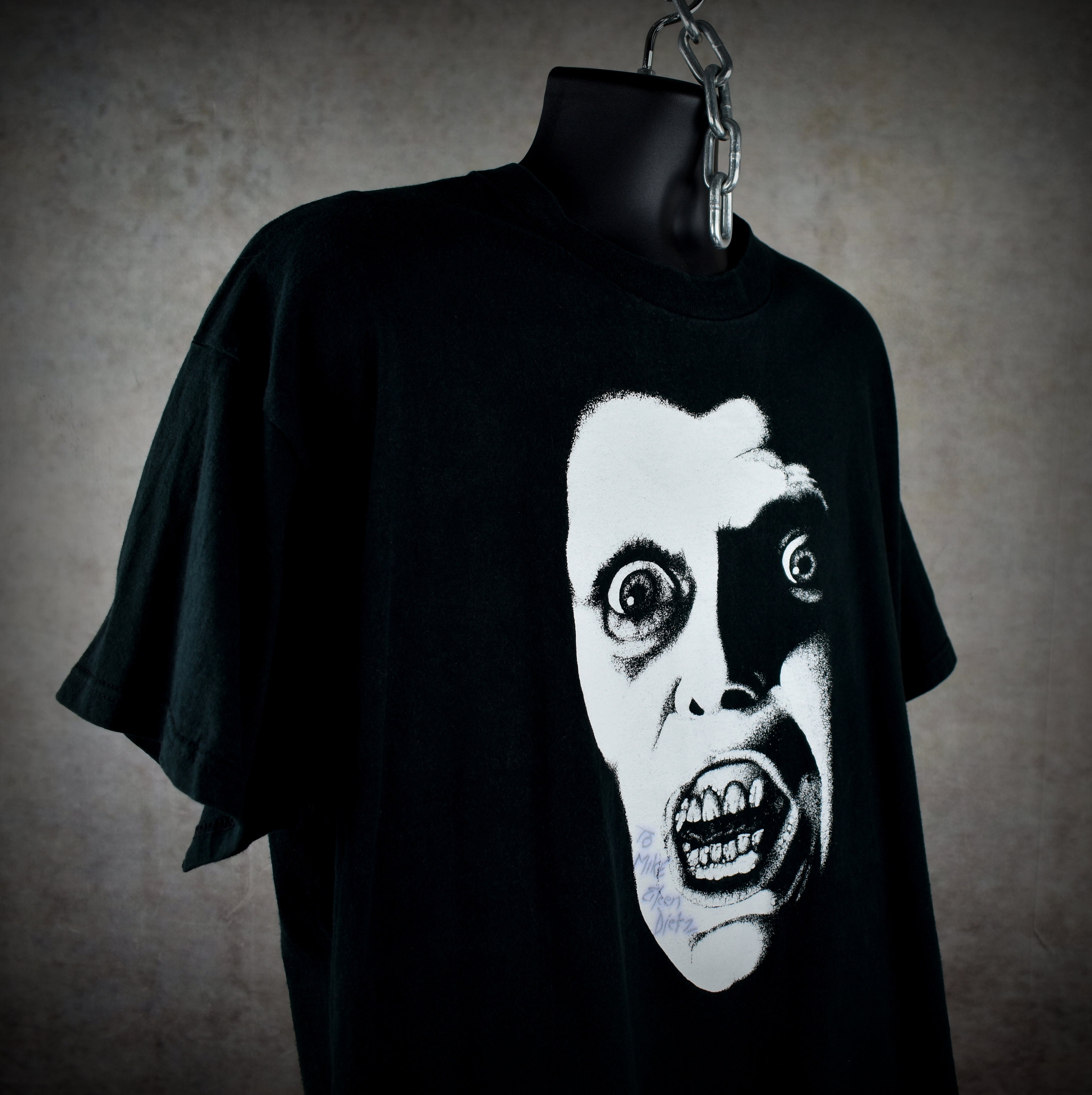 2000s exorcist vintage rotten cotton big face captain howdy horror movie t-shirt