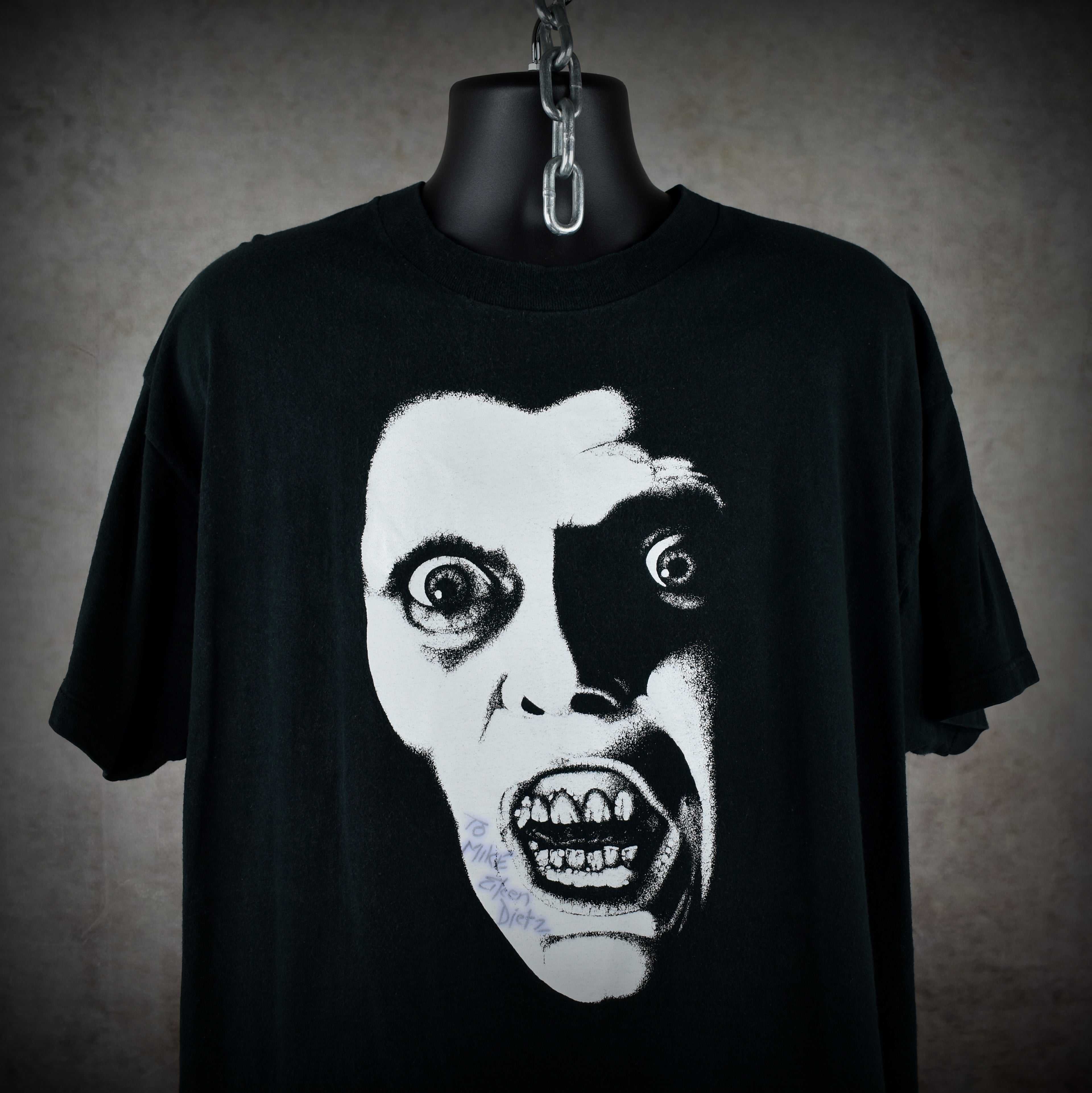 2000s exorcist vintage rotten cotton big face captain howdy horror movie t-shirt