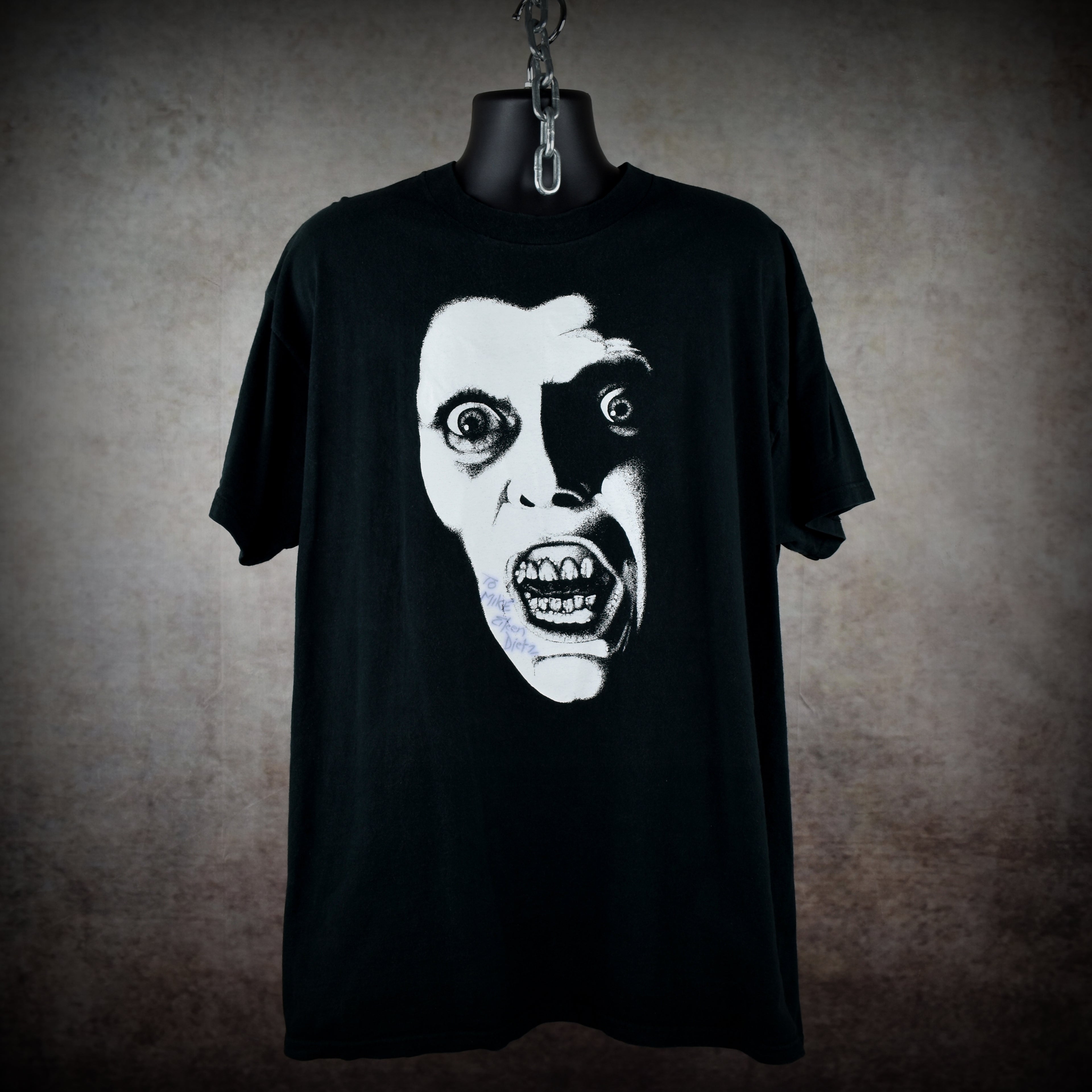 2000s exorcist vintage rotten cotton big face captain howdy horror movie t-shirt