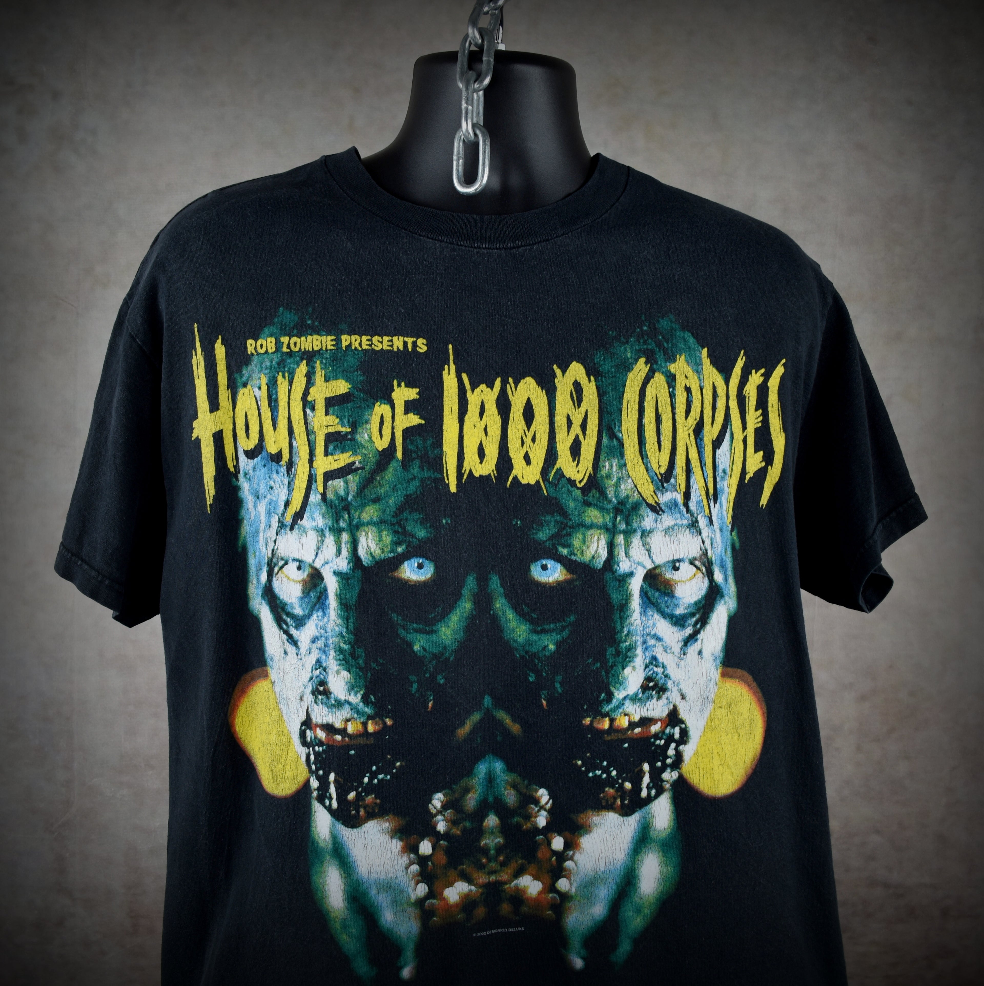2002 house of 1000 corpses vintage controversial rob zombie y2k exploitation splatter horror movie t-shirt