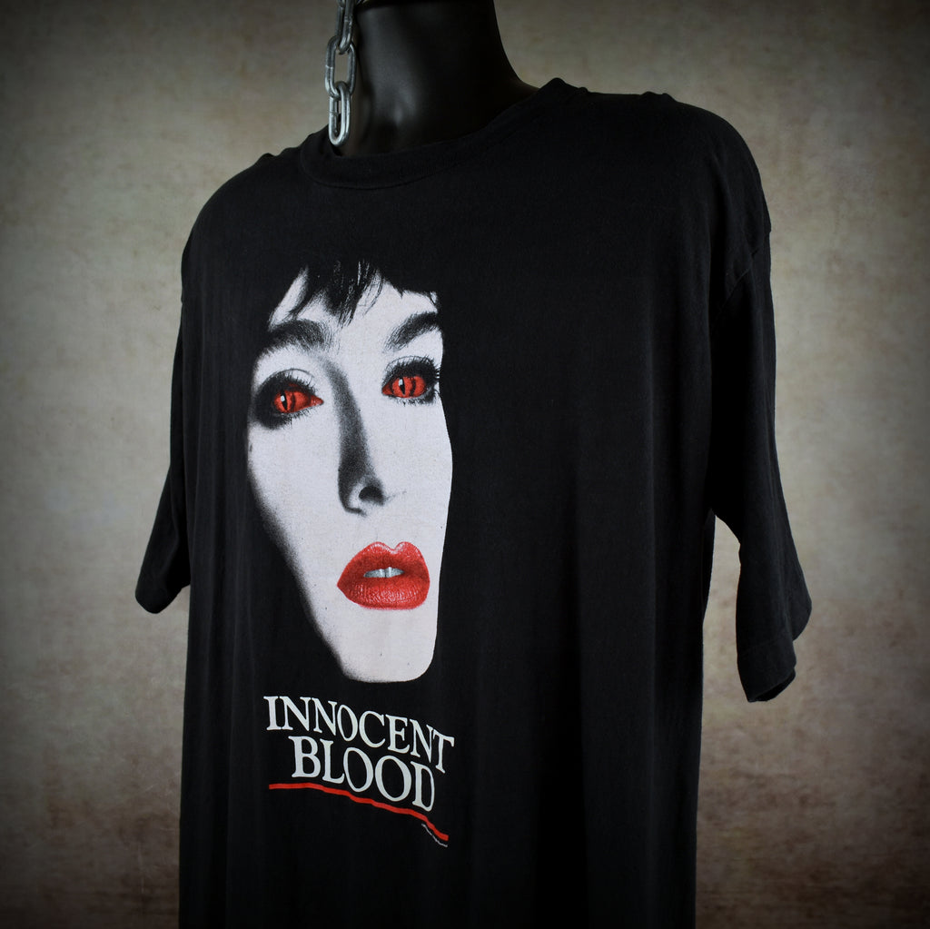 1992 innocent blood vintage 90s cult classic vampire gangster comedy horror movie t-shirt