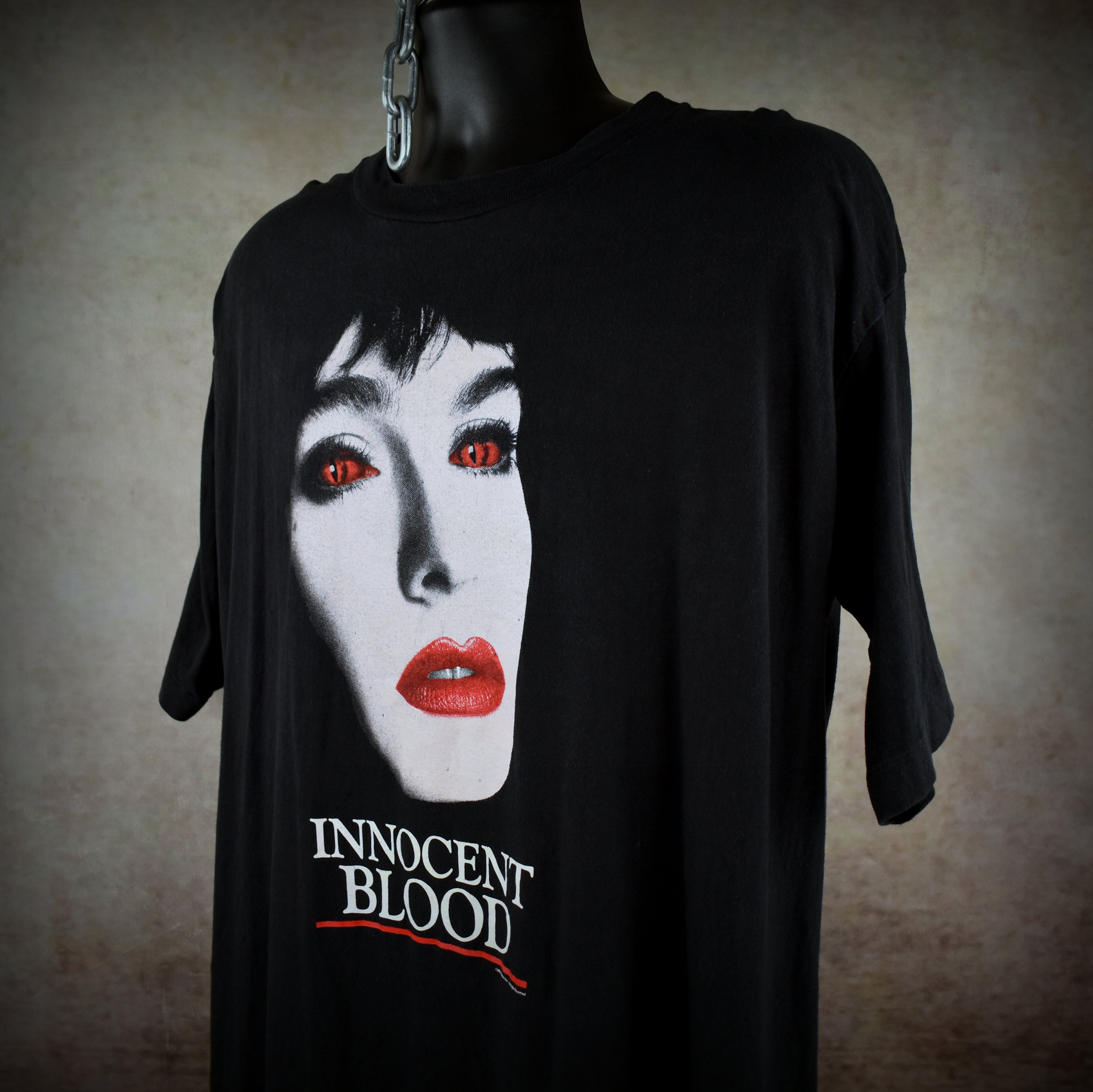 1992 innocent blood vintage 90s cult classic vampire gangster comedy horror movie t-shirt