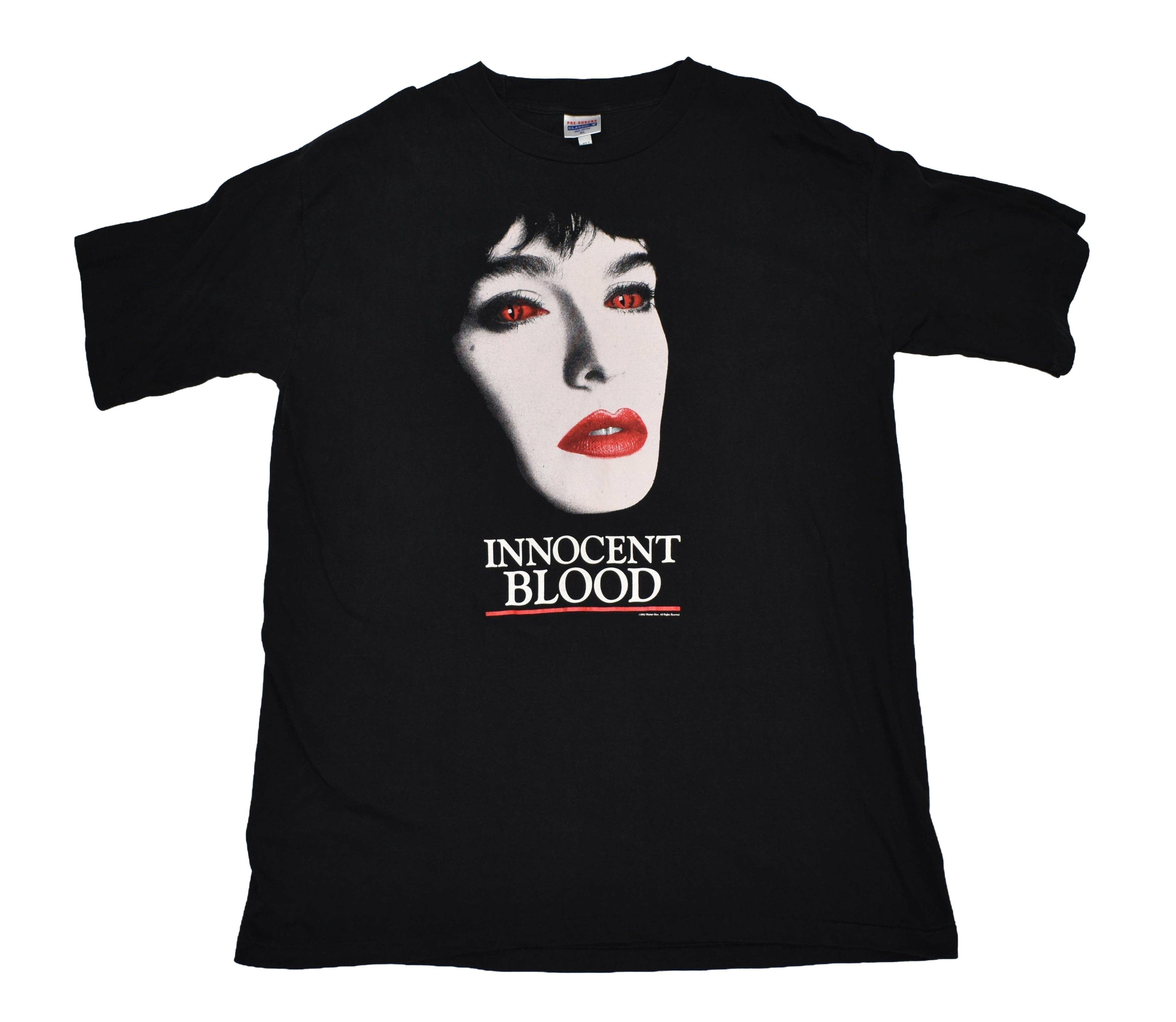 1992 innocent blood vintage 90s cult classic vampire gangster comedy horror movie t-shirt