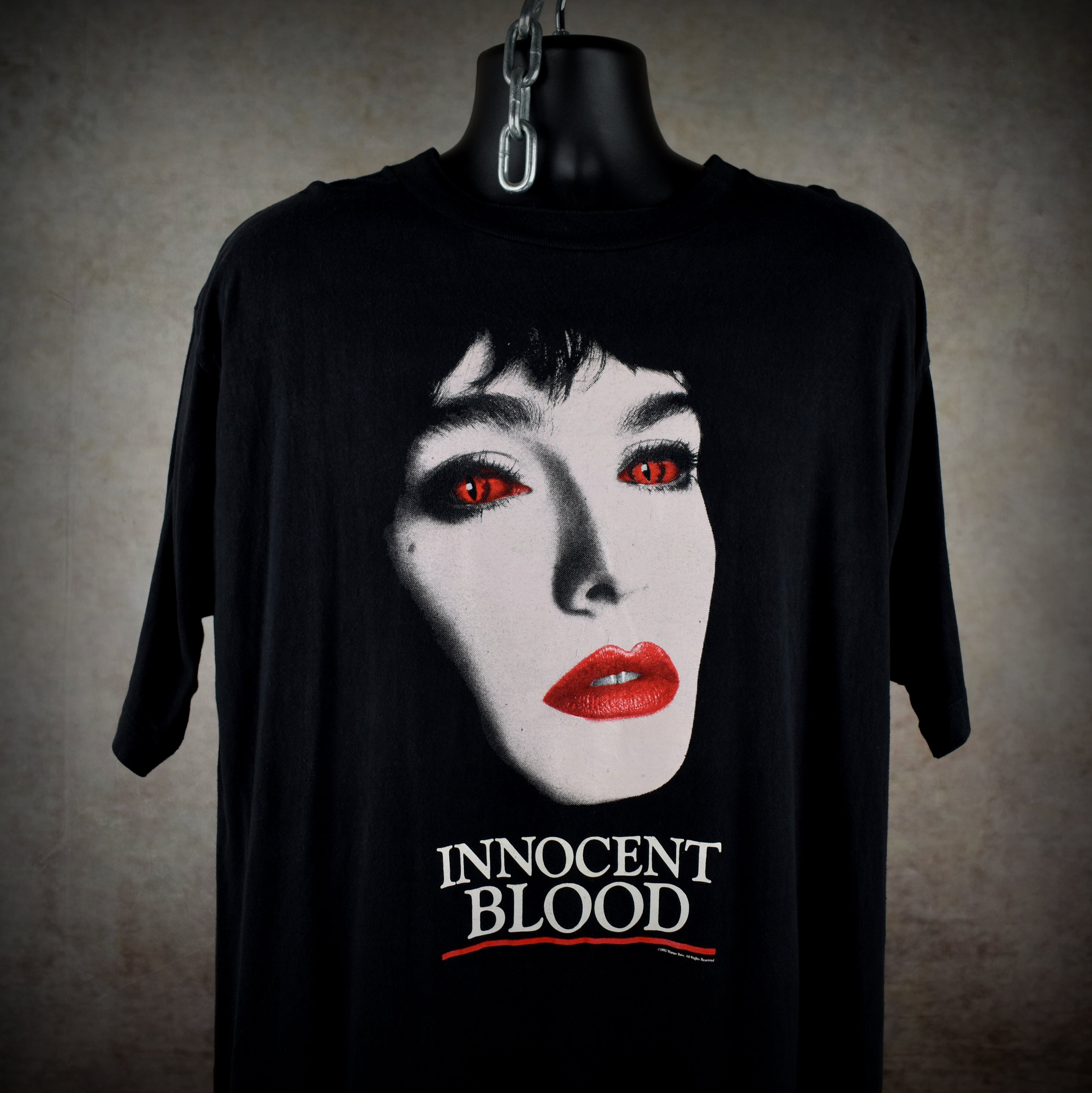 1992 innocent blood vintage 90s cult classic vampire gangster comedy horror movie t-shirt