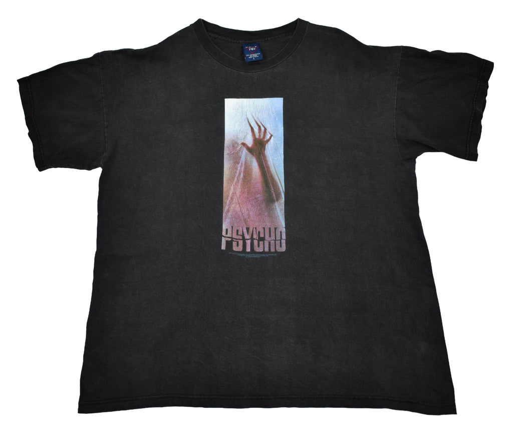 1998 psycho vintage gus van sant cult classic 90s horror movie remake promo t-shirt