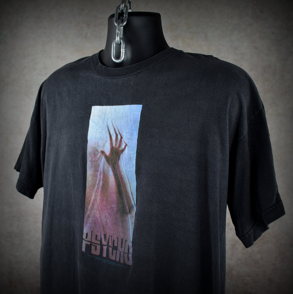 1998 psycho vintage gus van sant cult classic 90s horror movie remake promo t-shirt