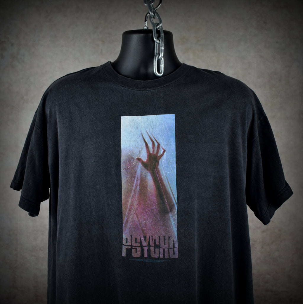 1998 psycho vintage gus van sant cult classic 90s horror movie remake promo t-shirt