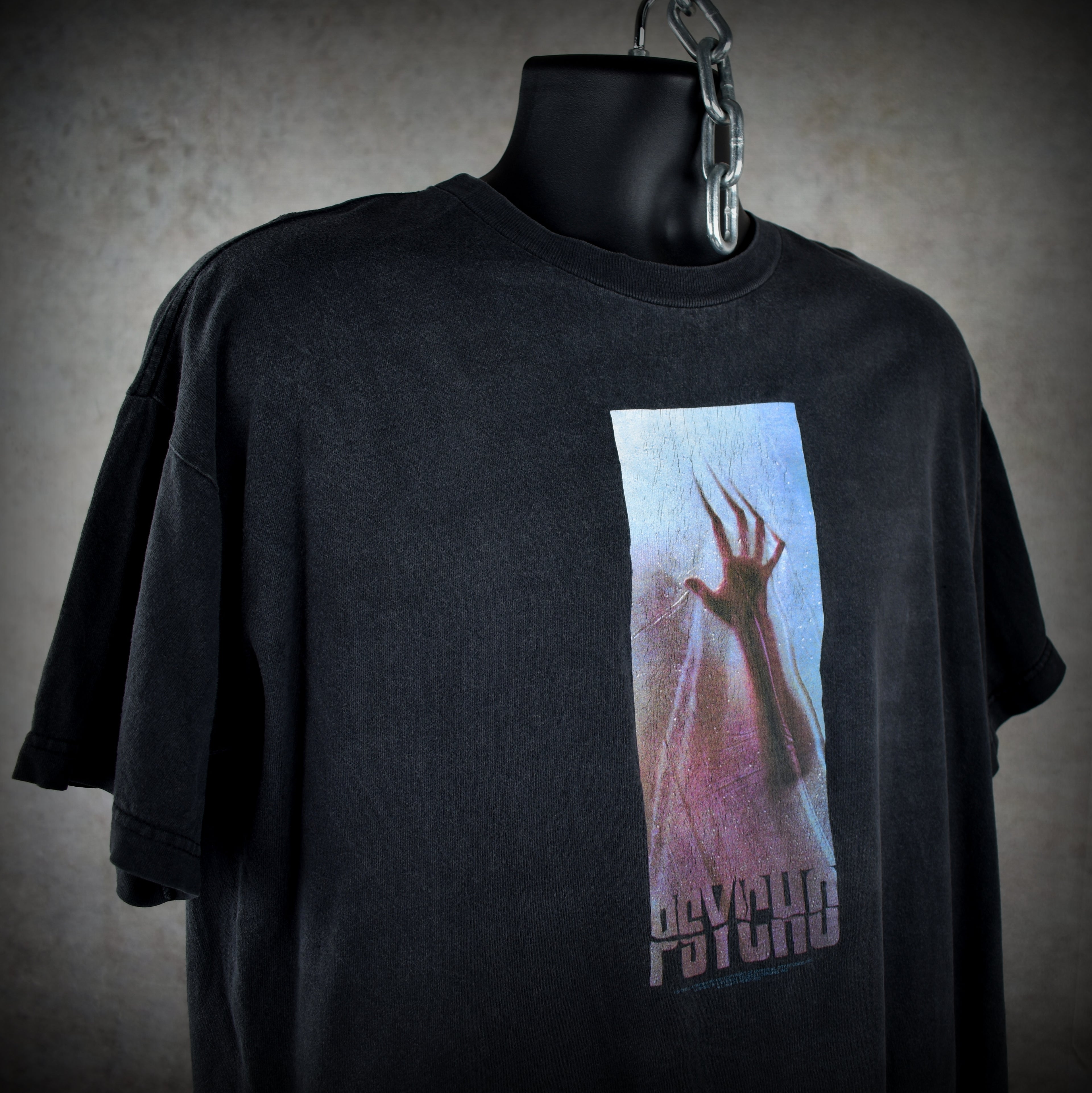 1998 psycho vintage gus van sant cult classic 90s horror movie remake promo t-shirt