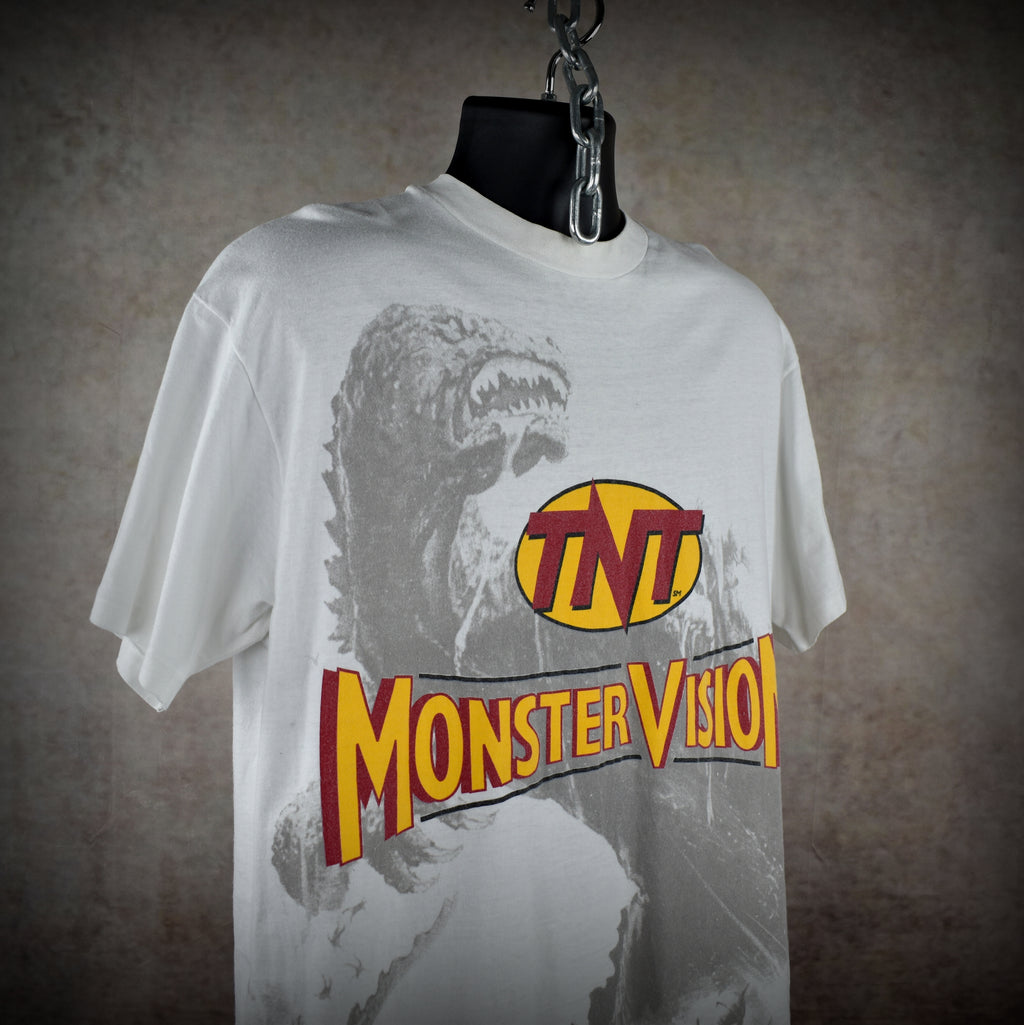 1994 tnt monstervision godzilla bash '94 vintage iconic 90s late night cult horror movie tv show t-shirt