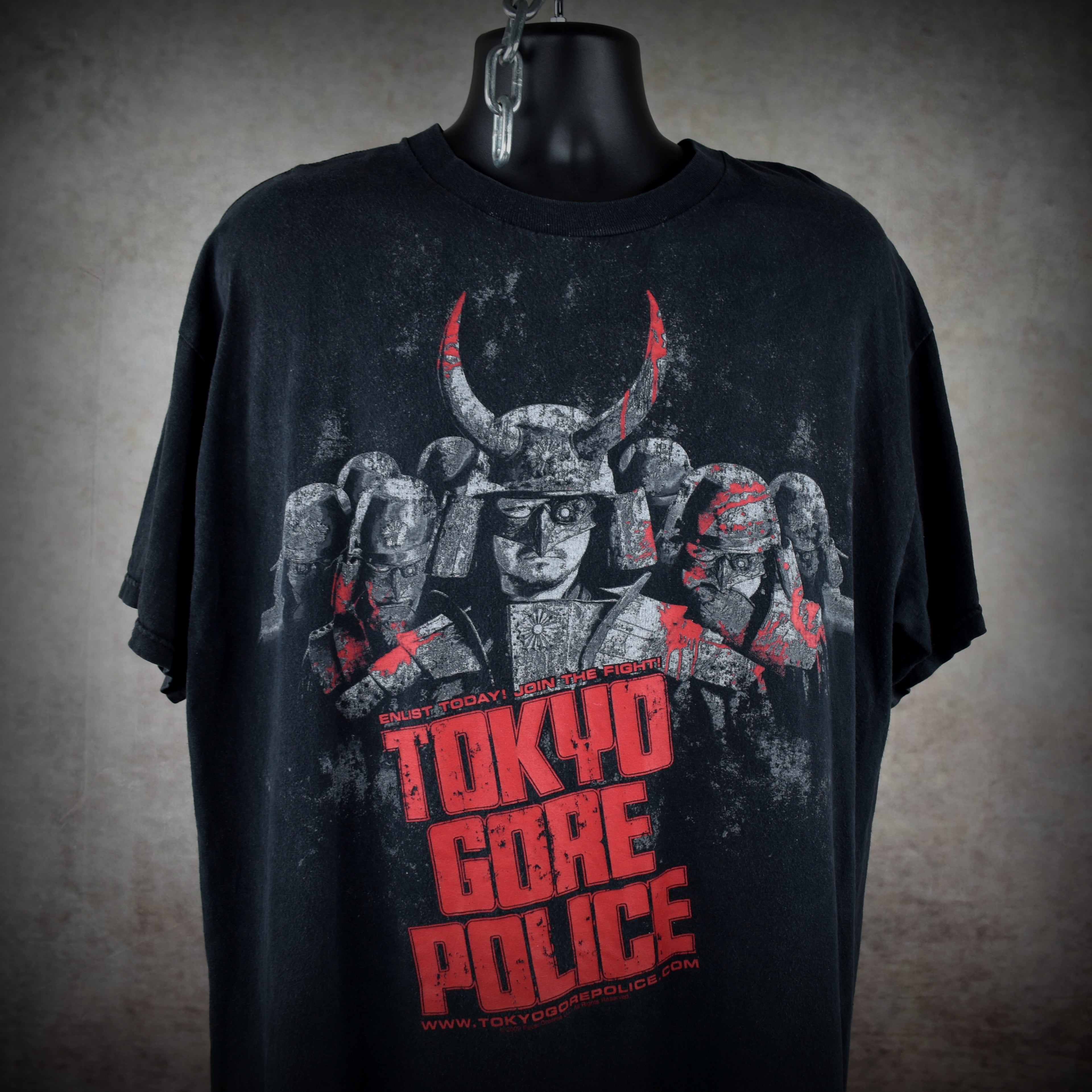 2009 tokyo gore police vintage 2000s cult classic asian extreme sci-fi horror movie t-shirt