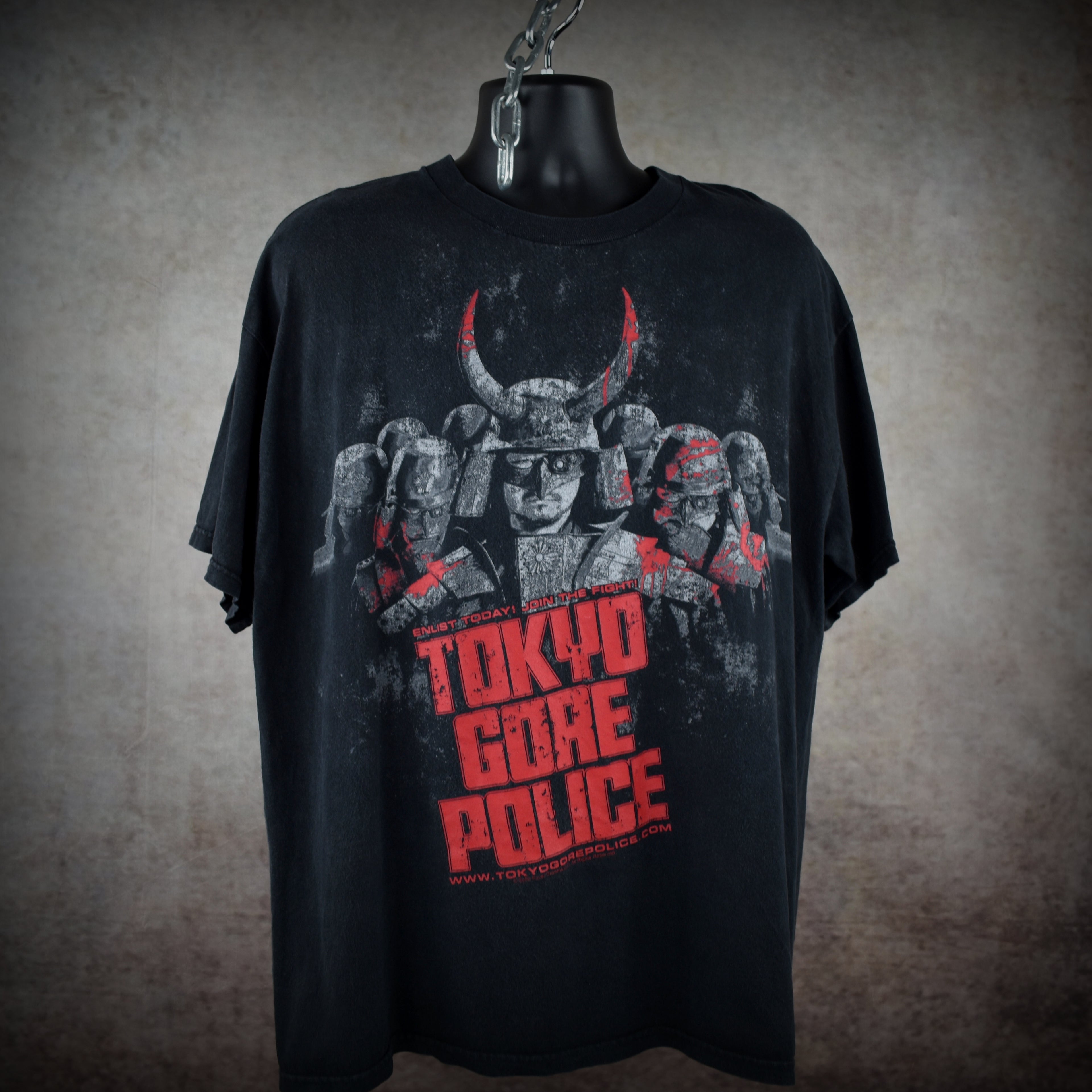 2009 tokyo gore police vintage 2000s cult classic asian extreme sci-fi horror movie t-shirt