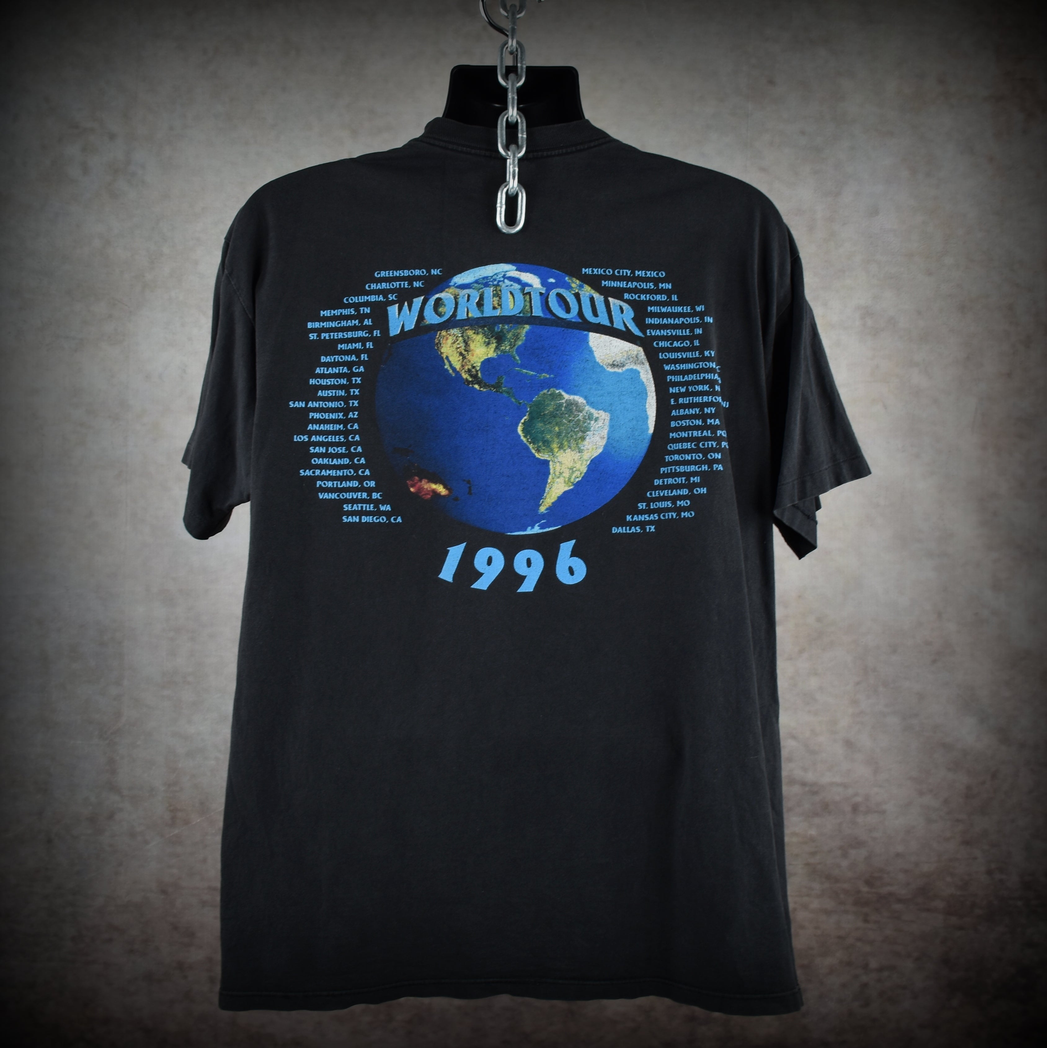 1996 ac/dc vintage ballbreaker tour 90s classic rock band t-shirt