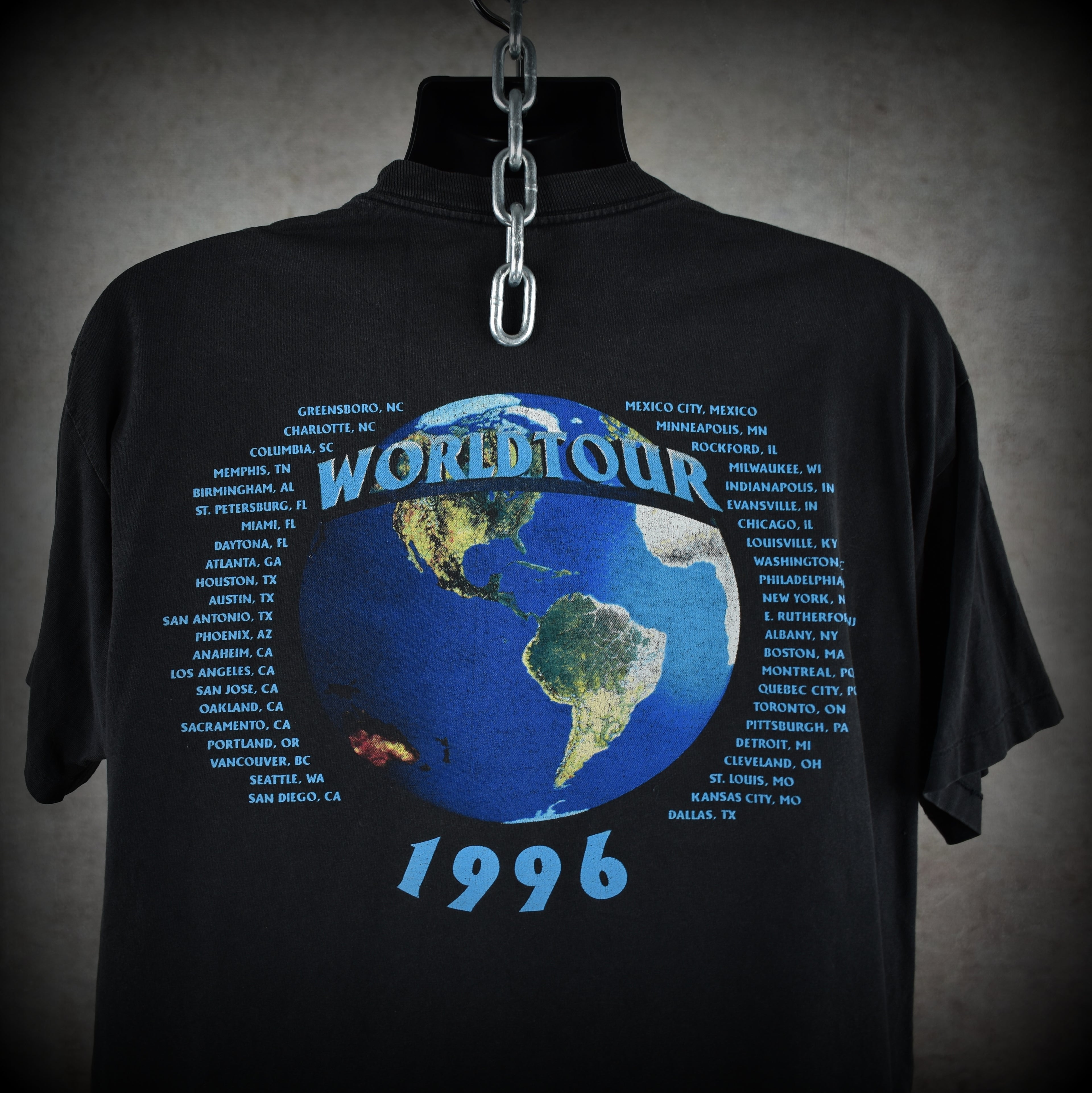 1996 ac/dc vintage ballbreaker tour 90s classic rock band t-shirt