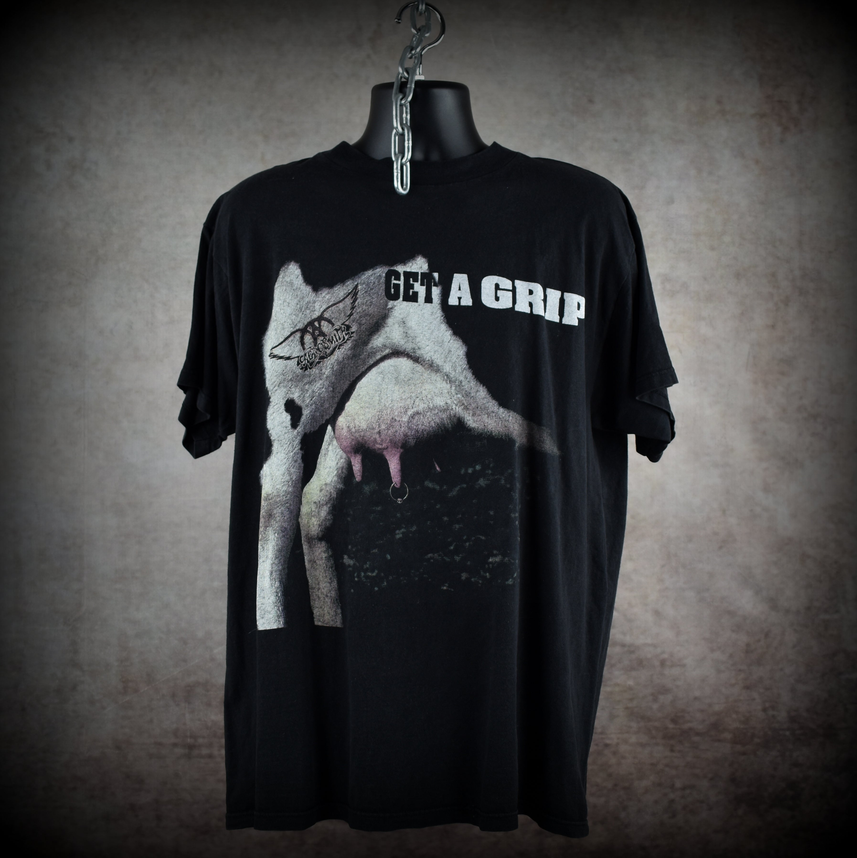 1993 aerosmith vintage wayne's world 2 era iconic 90s alternative rock band get a grip tour t-shirt