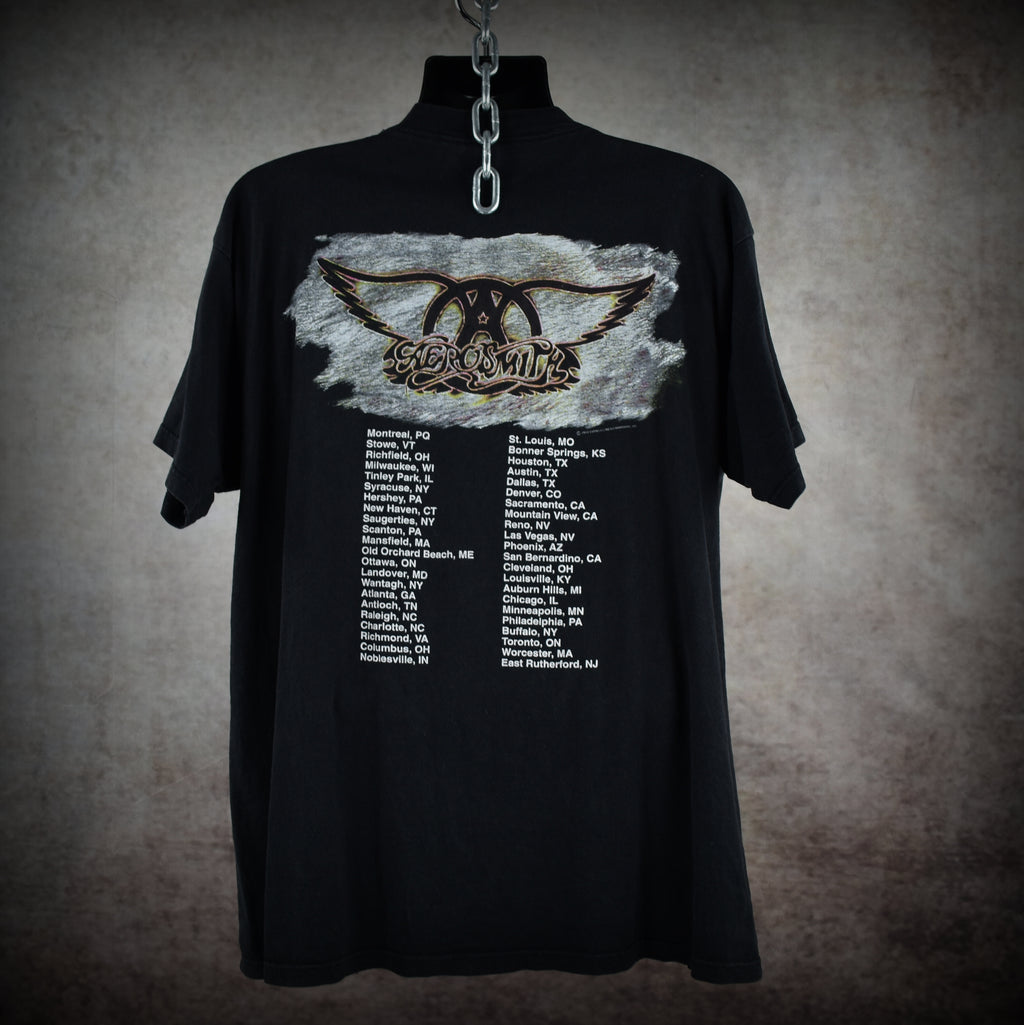 1993 aerosmith vintage wayne's world 2 era iconic 90s alternative rock band get a grip tour t-shirt