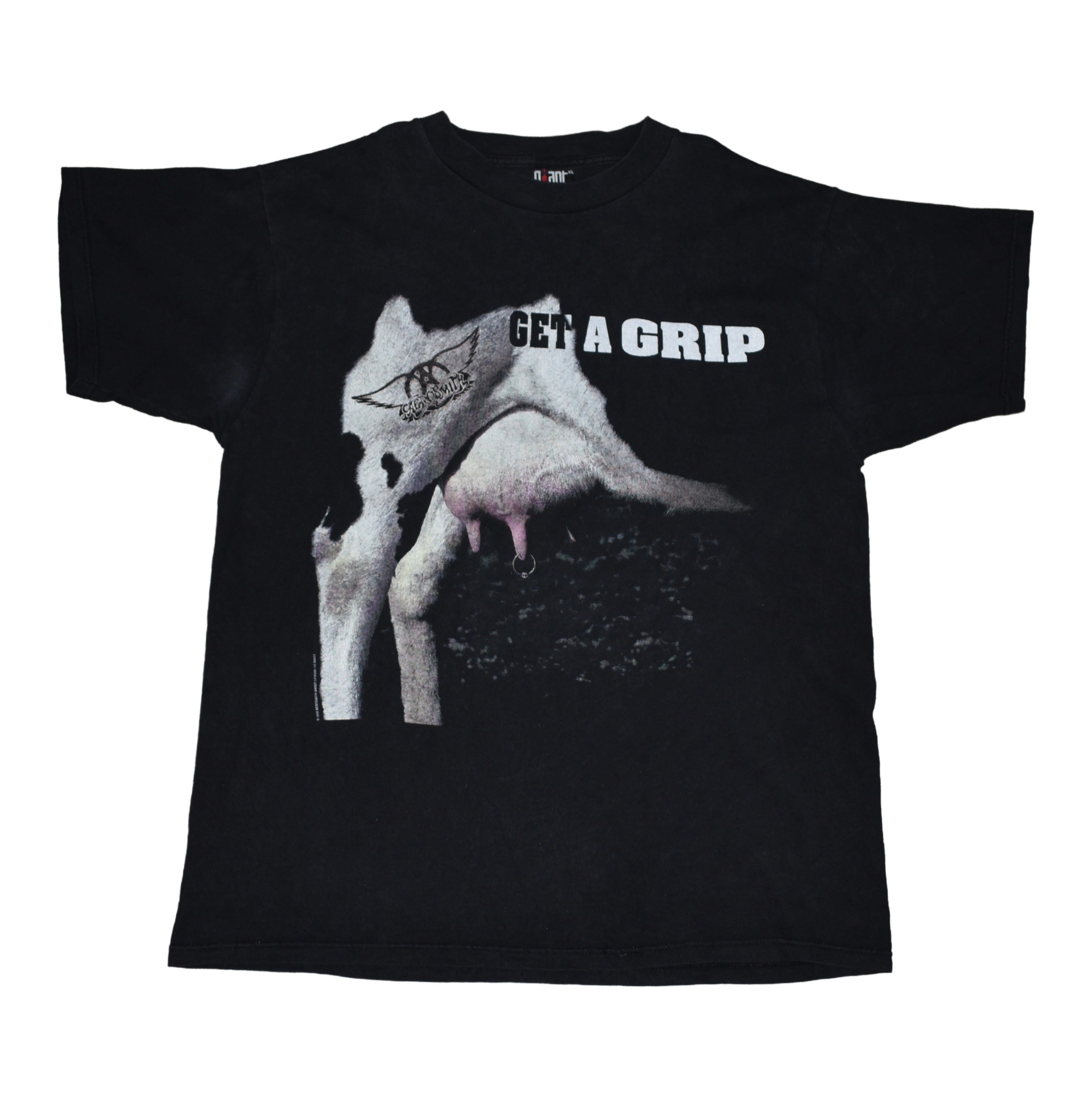1993 aerosmith vintage wayne's world 2 era iconic 90s alternative rock band get a grip tour t-shirt