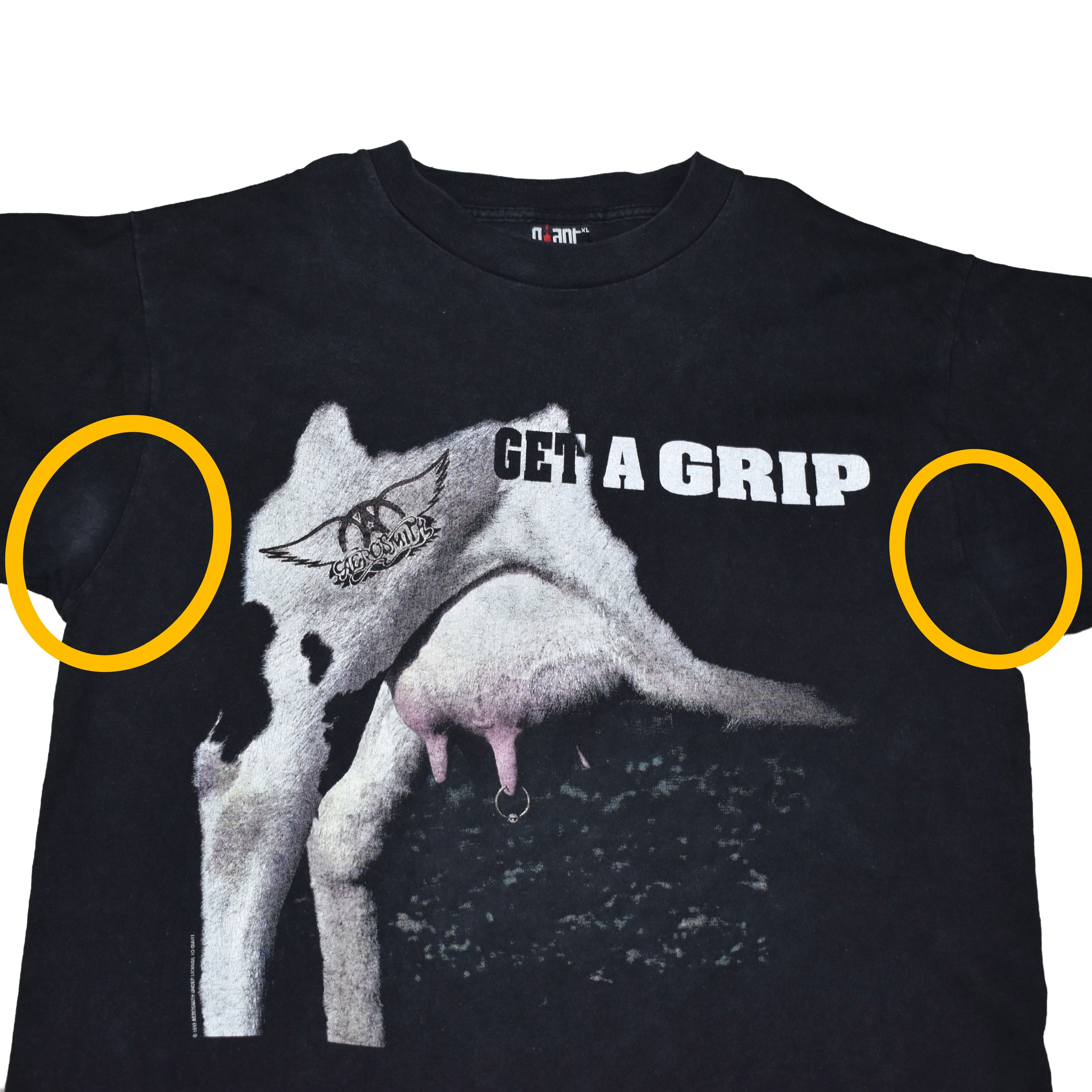 1993 aerosmith vintage wayne's world 2 era iconic 90s alternative rock band get a grip tour t-shirt
