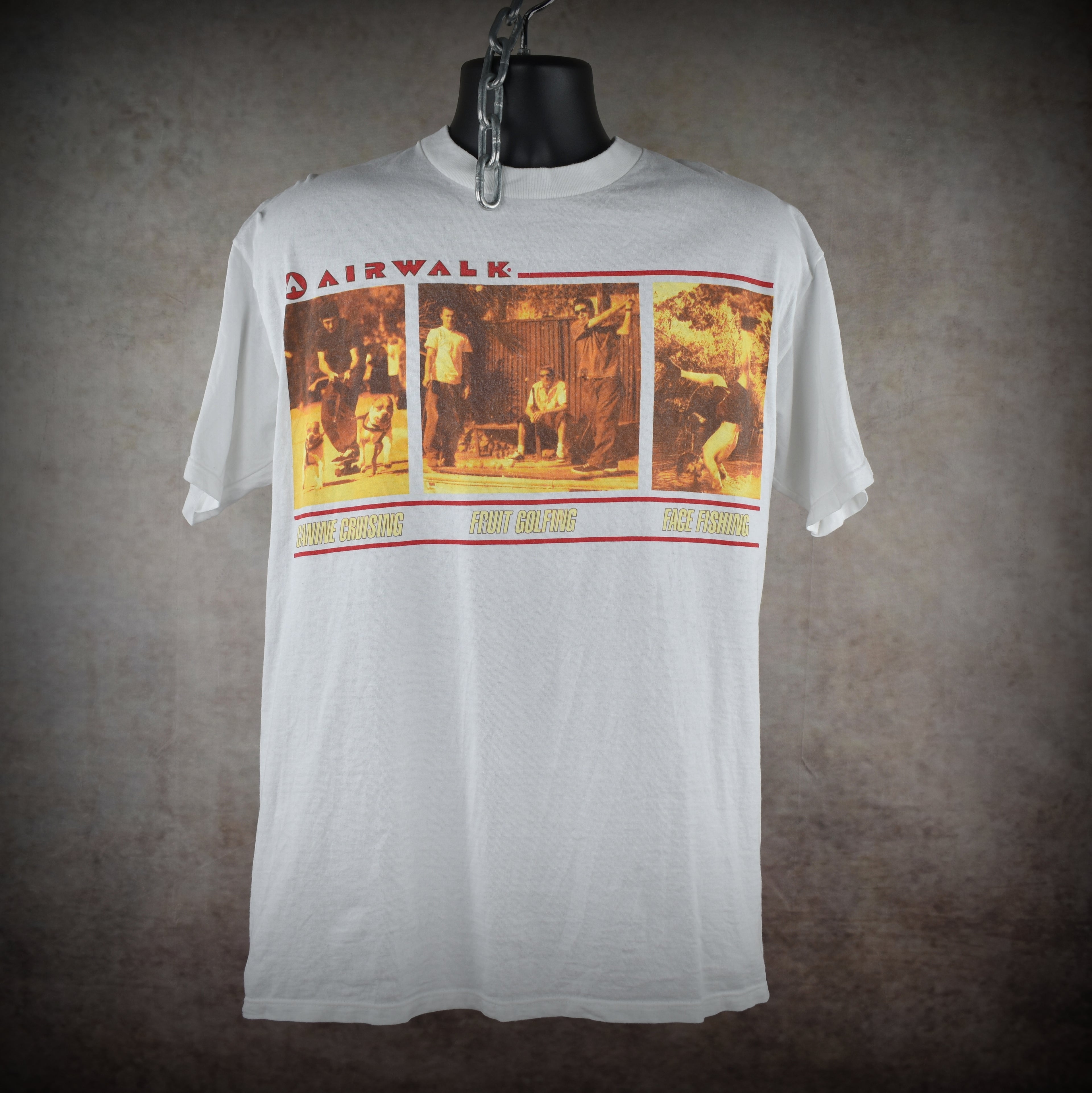 1996 airwalk vintage guide to sports iconic 90s skate shoe streetwear brand promo t-shirt