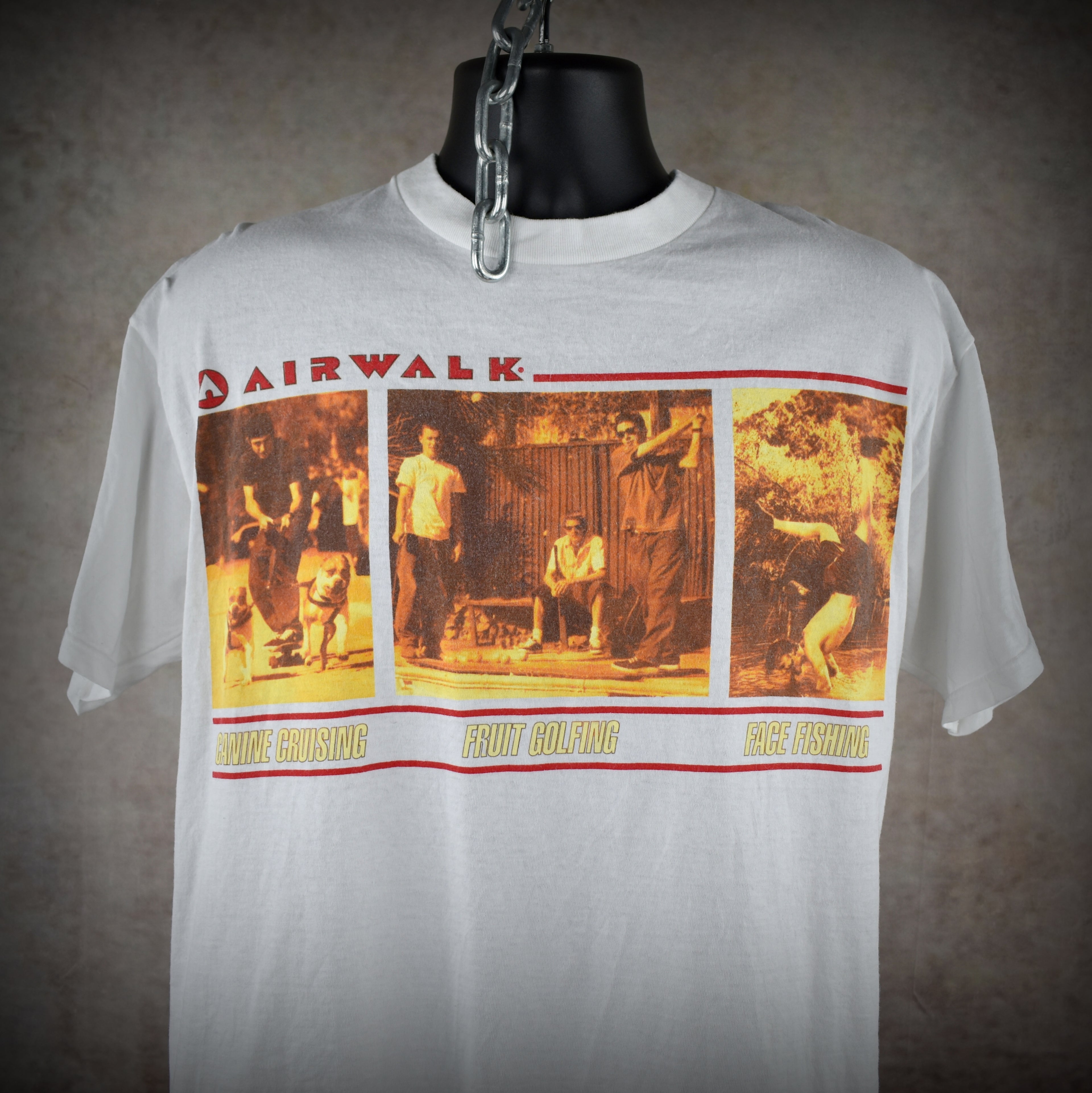1996 airwalk vintage guide to sports iconic 90s skate shoe streetwear brand promo t-shirt