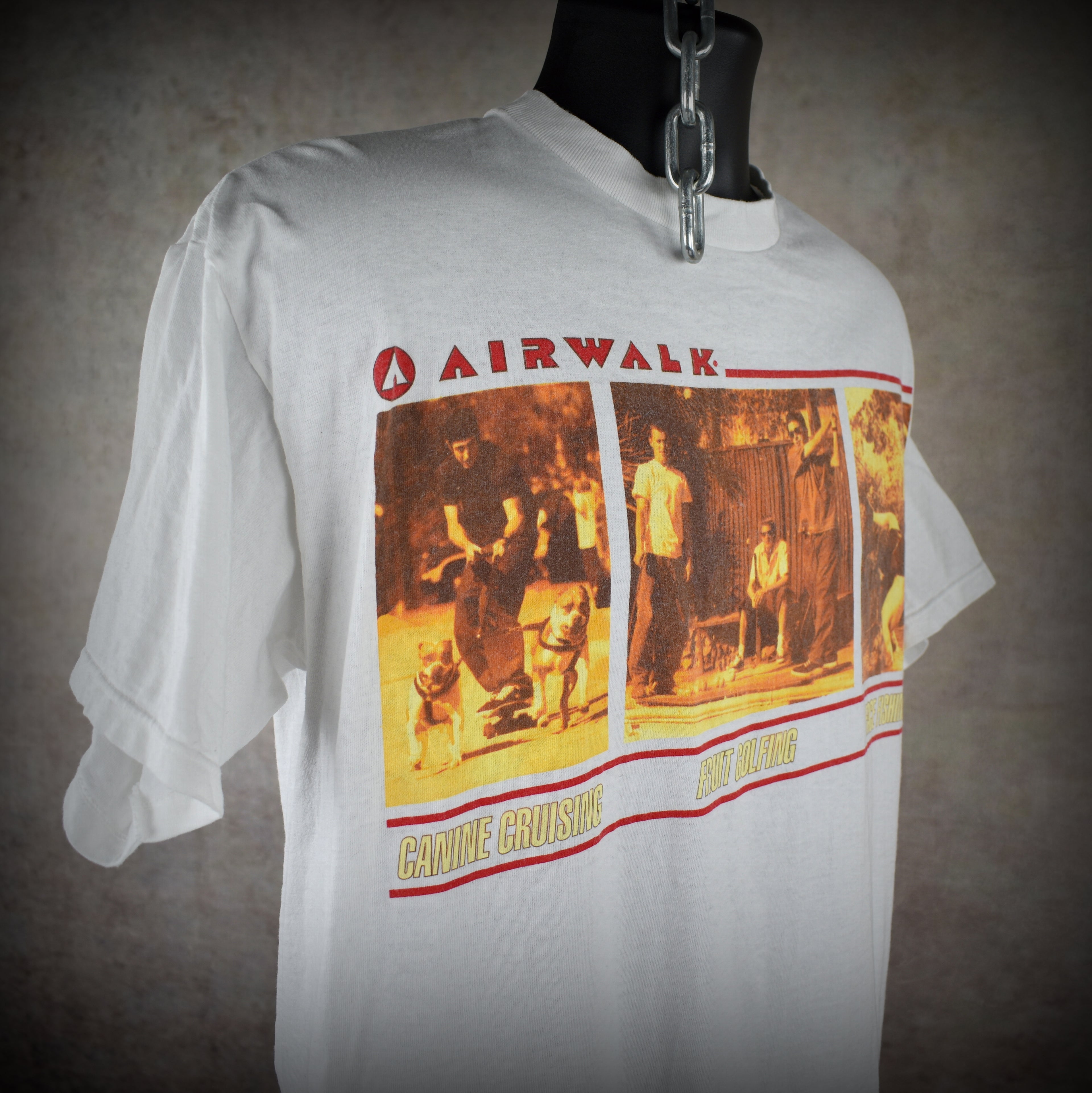 1996 airwalk vintage guide to sports iconic 90s skate shoe streetwear brand promo t-shirt
