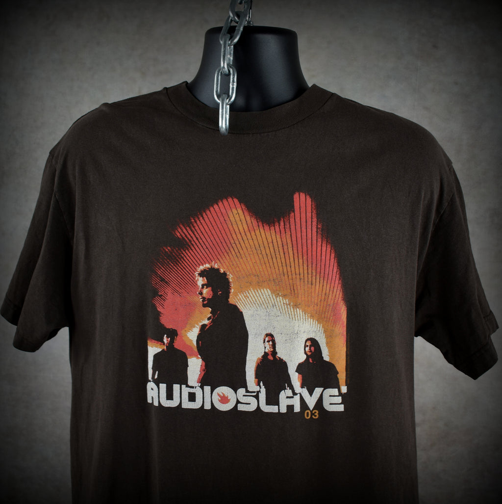 2003 audioslave vintage like a stone era classic y2k alternative rock band concert t-shirt