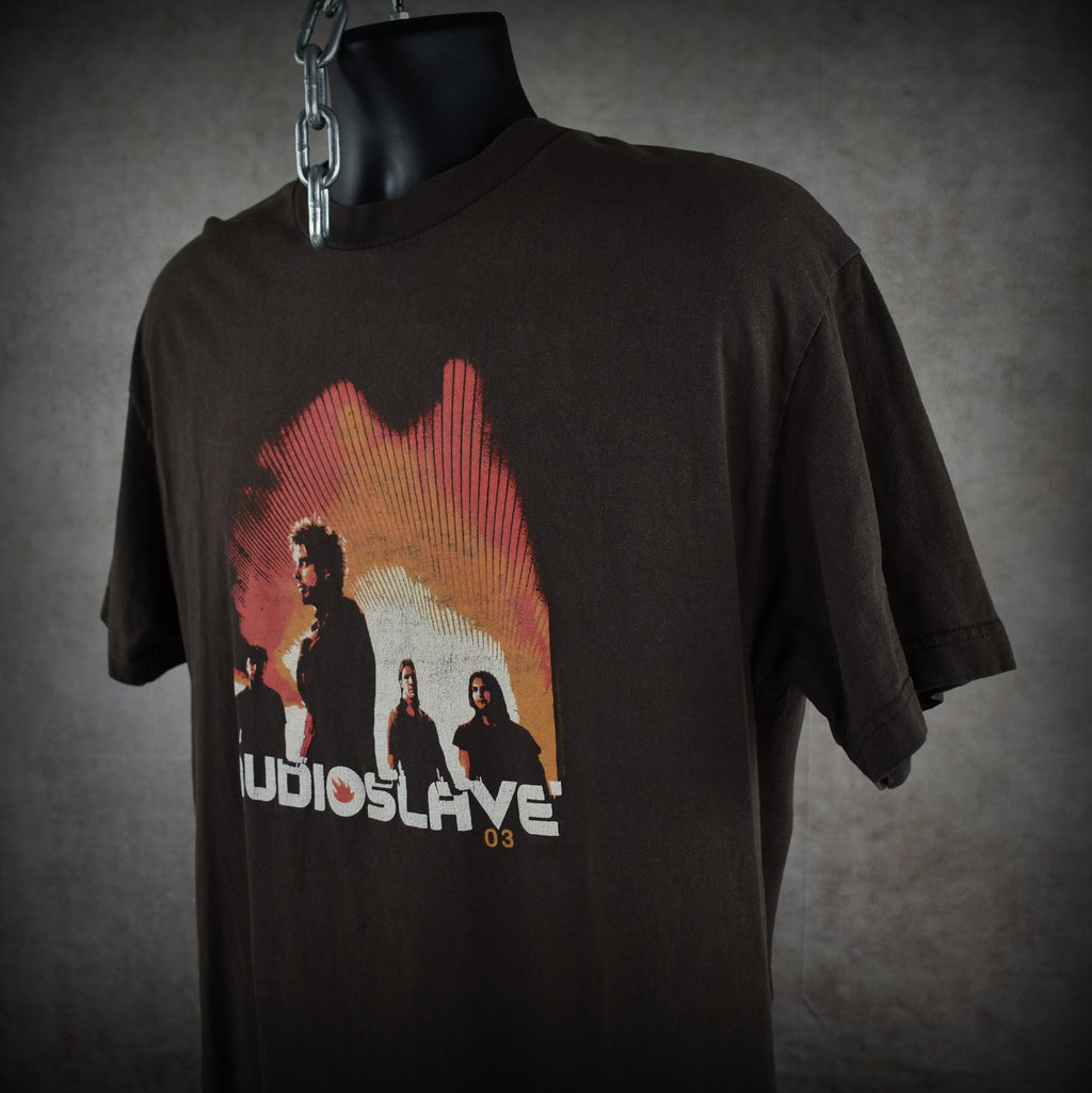 2003 audioslave vintage like a stone era classic y2k alternative rock band concert t-shirt