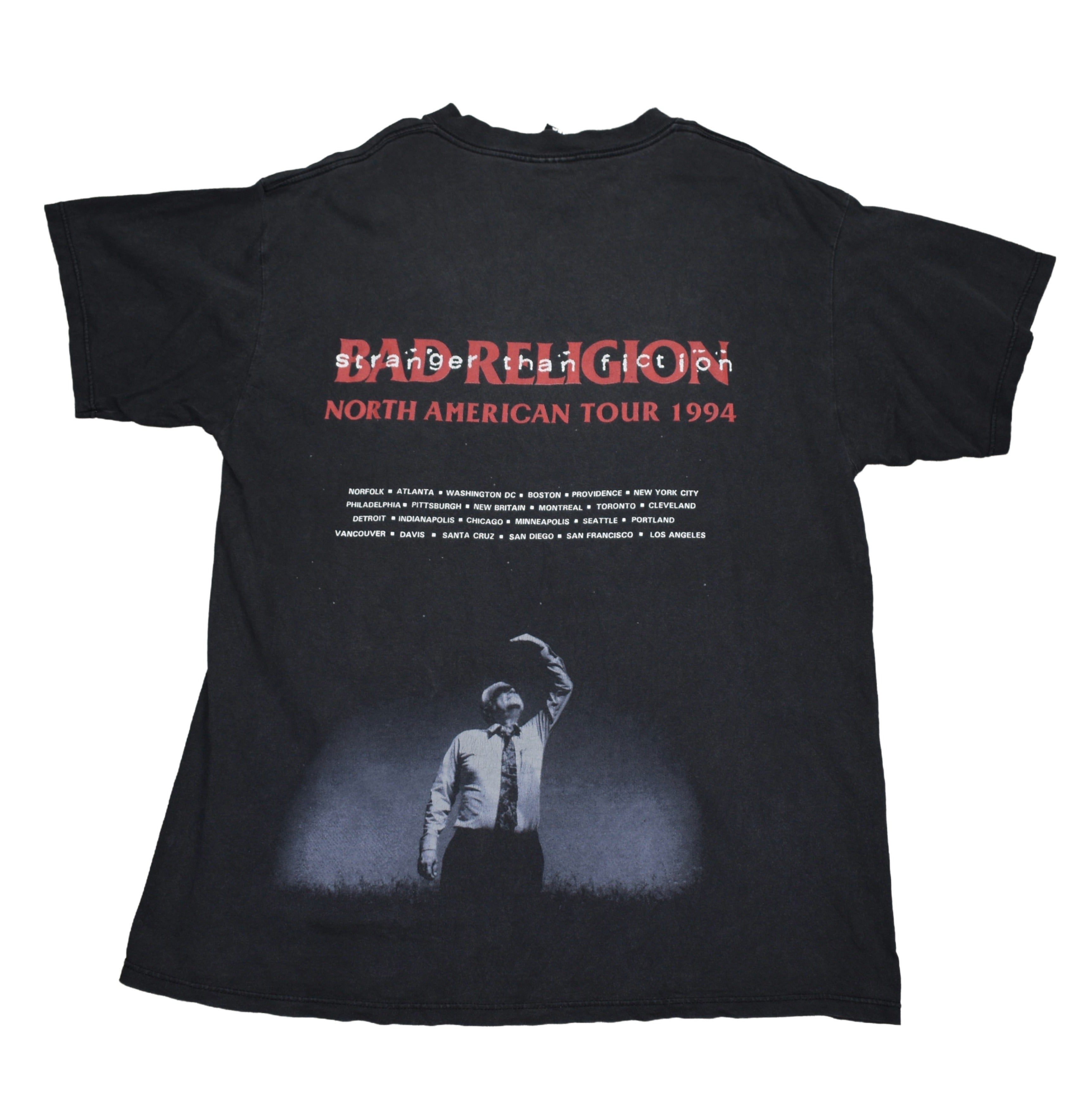 1994 bad religion vintage stranger than fiction classic 90s pop punk band concert tour t-shirt
