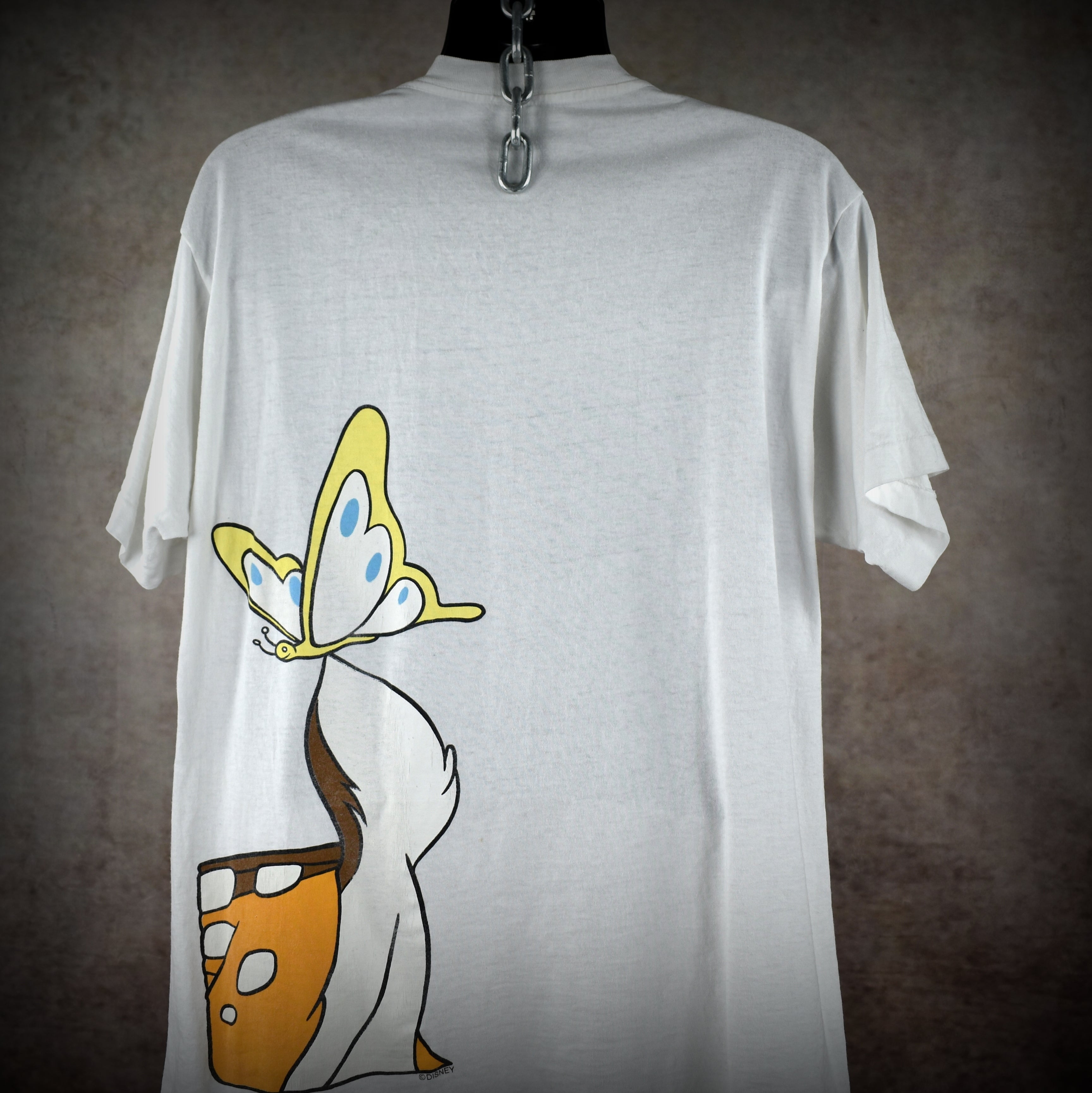 1990s bambi vintage 90s big face walt disney classic cartoon character movie promo t-shirt