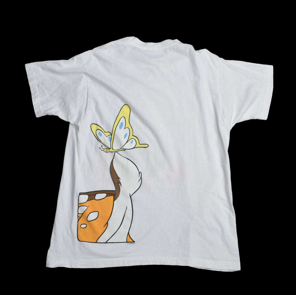 1990s bambi vintage 90s big face walt disney classic cartoon character movie promo t-shirt