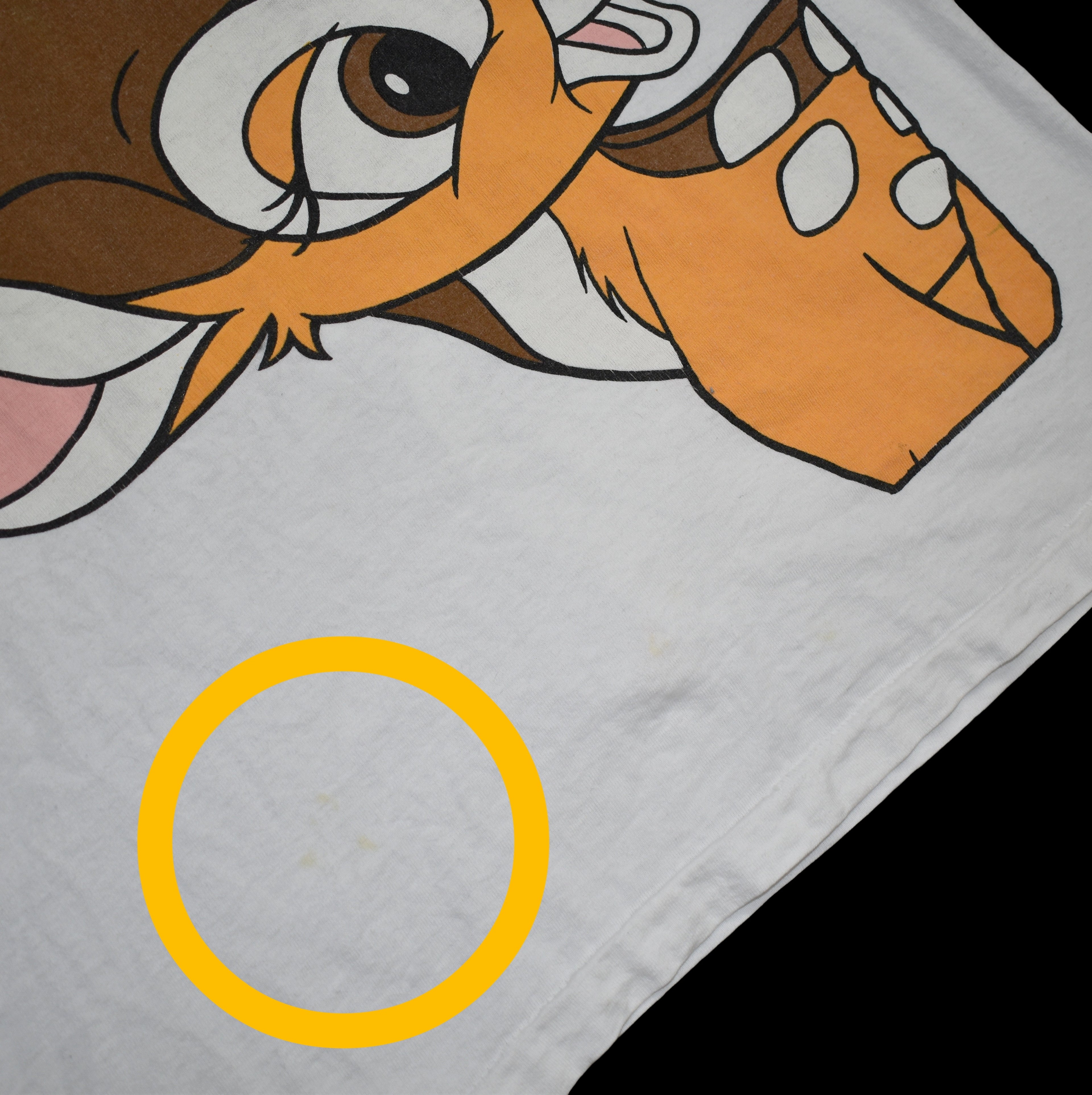 1990s bambi vintage 90s big face walt disney classic cartoon character movie promo t-shirt
