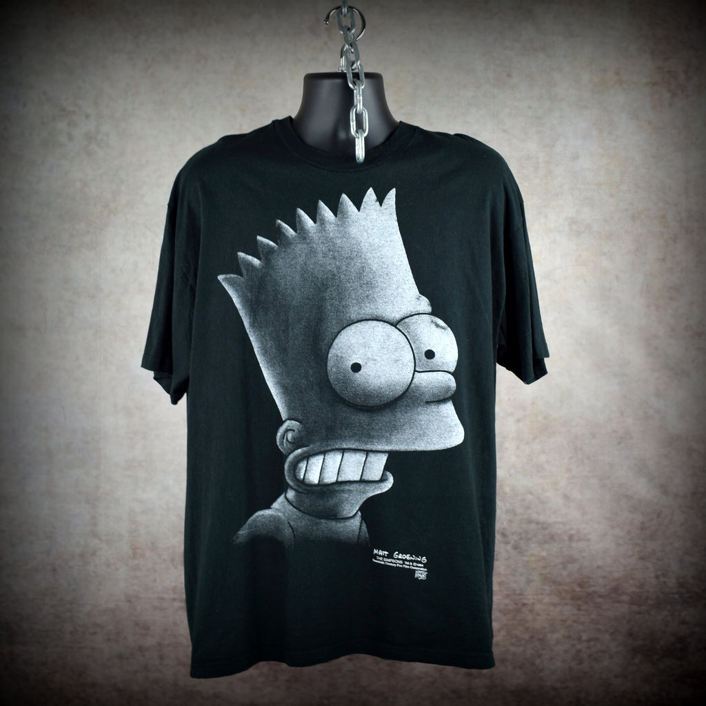 1994 the simpsons vintage big face bart iconic 90s cartoon tv show character promo t-shirt