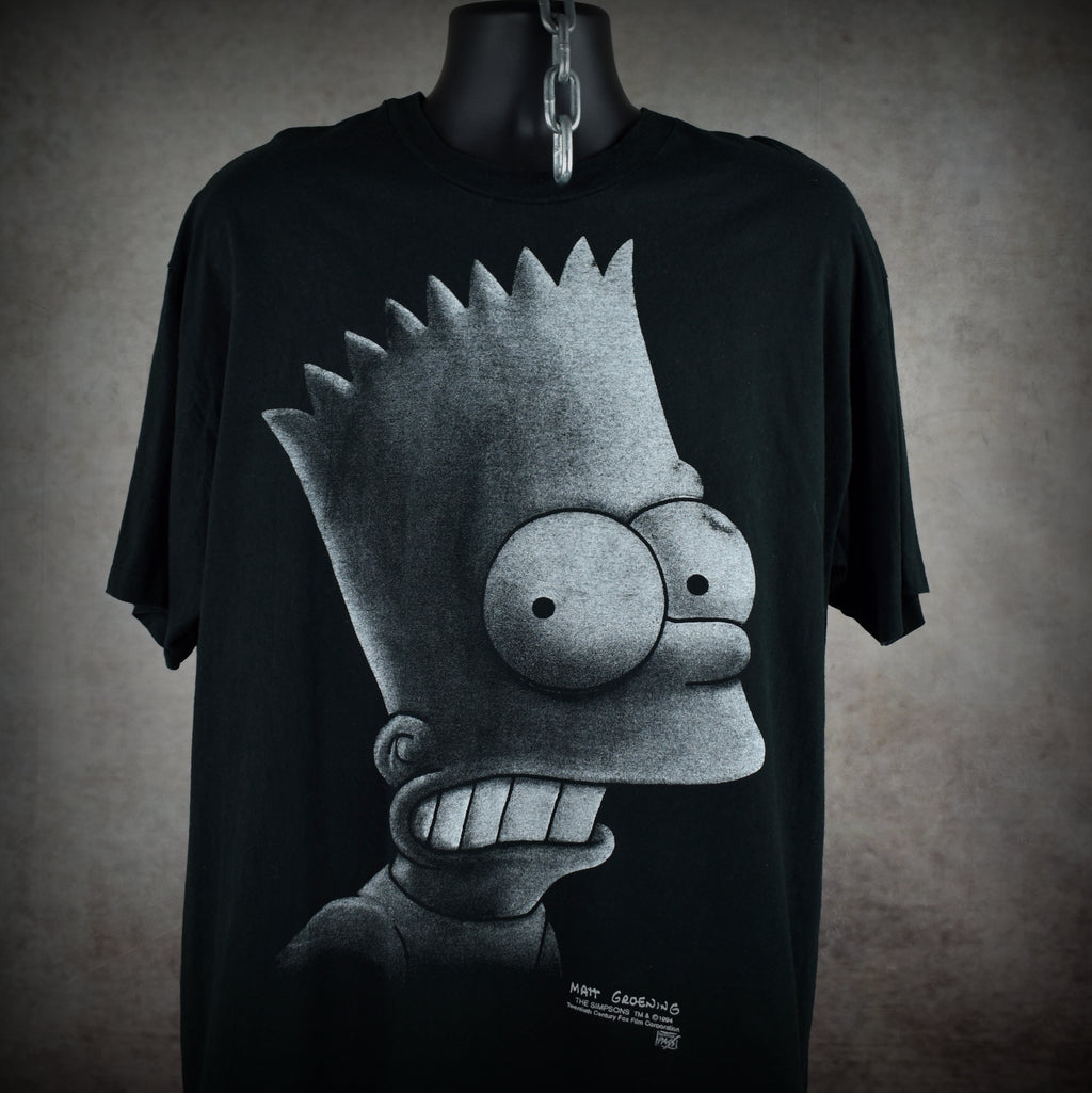 1994 the simpsons vintage big face bart iconic 90s cartoon tv show character promo t-shirt