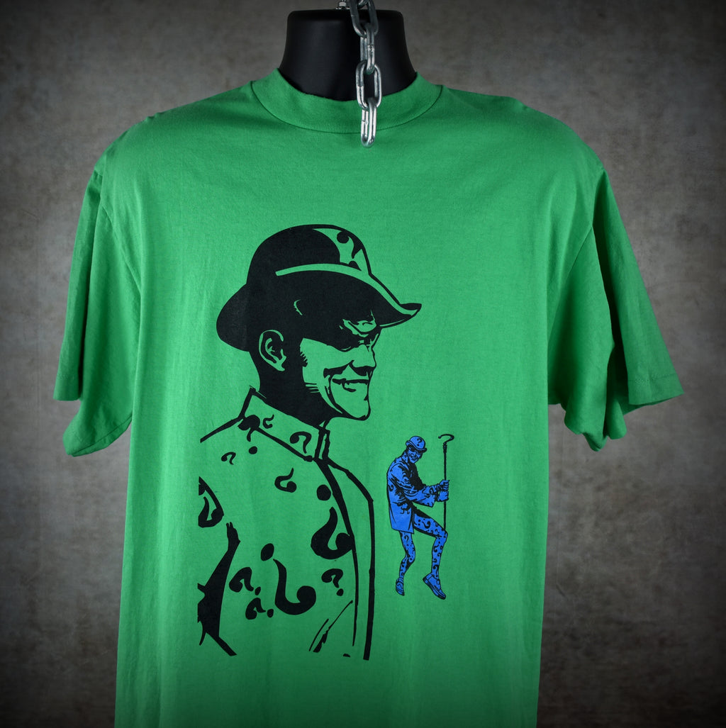 1995 batman forever vintage 90s jim carrey as the riddler movie character promo t-shirt