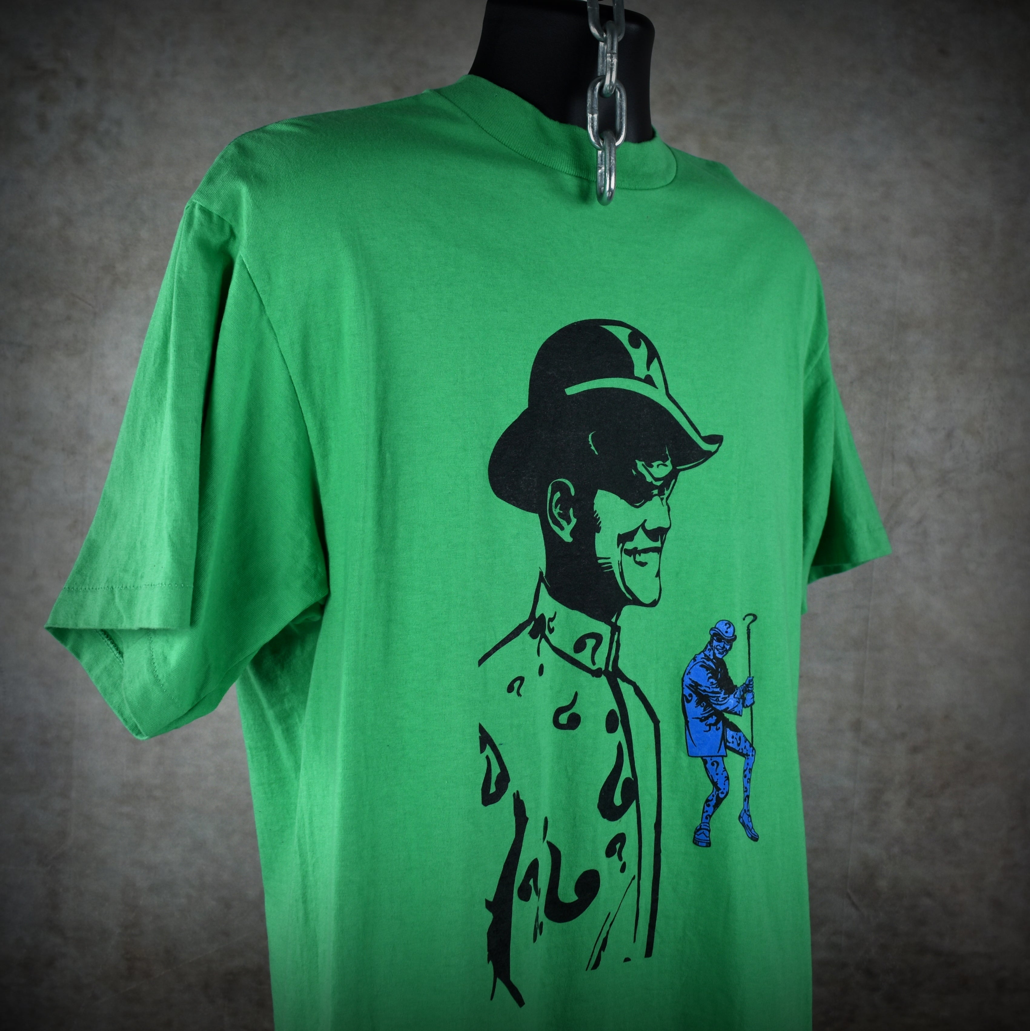 1995 batman forever vintage 90s jim carrey as the riddler movie character promo t-shirt