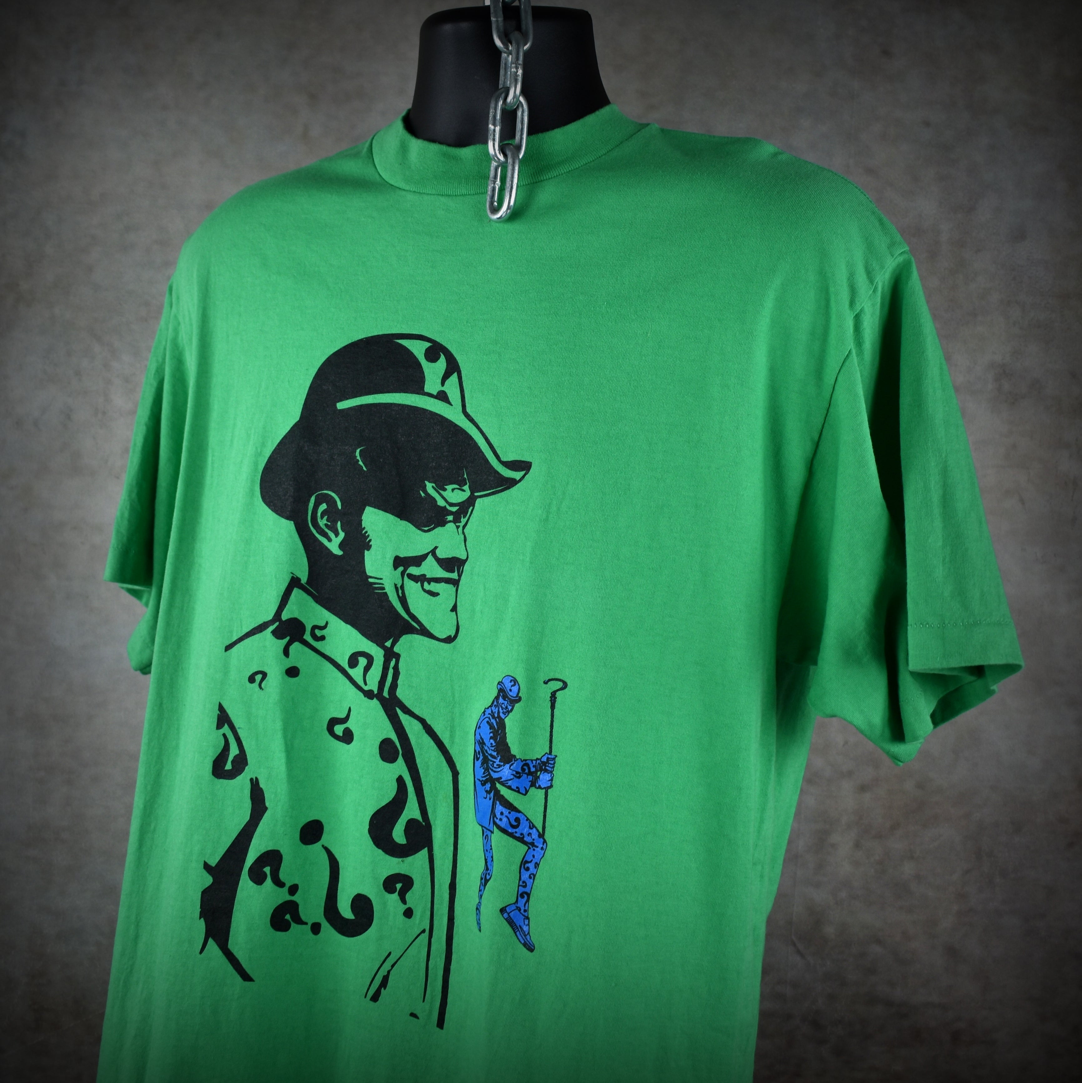 1995 batman forever vintage 90s jim carrey as the riddler movie character promo t-shirt